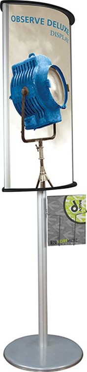 Observe Deluxe Sign Stand with PVC graphic & lit pocket