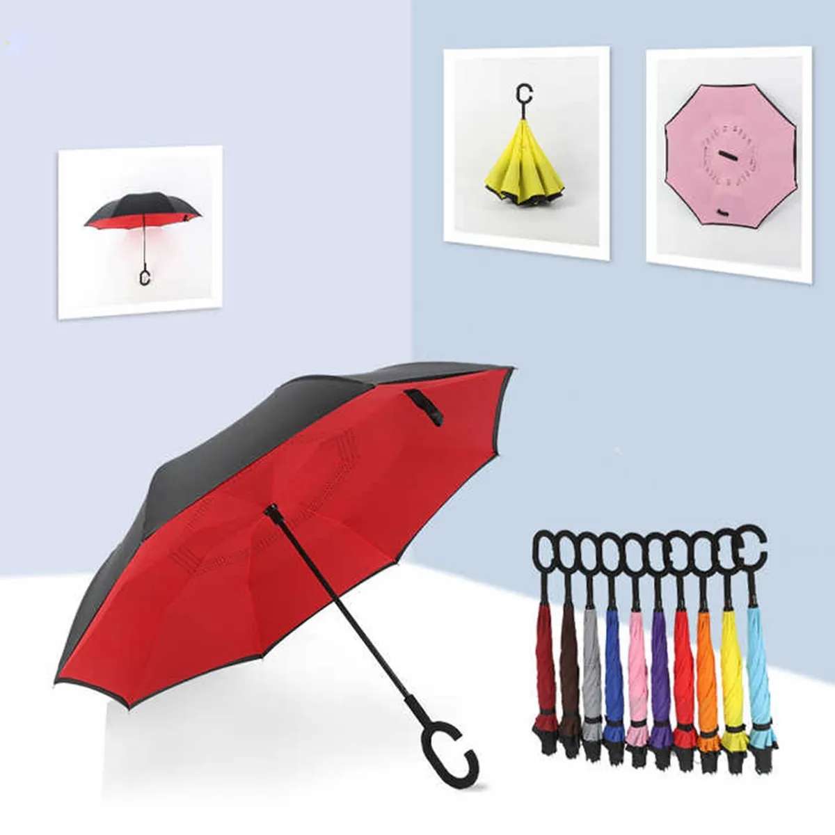 Inverted Reverse Upside Down Umbrella 1