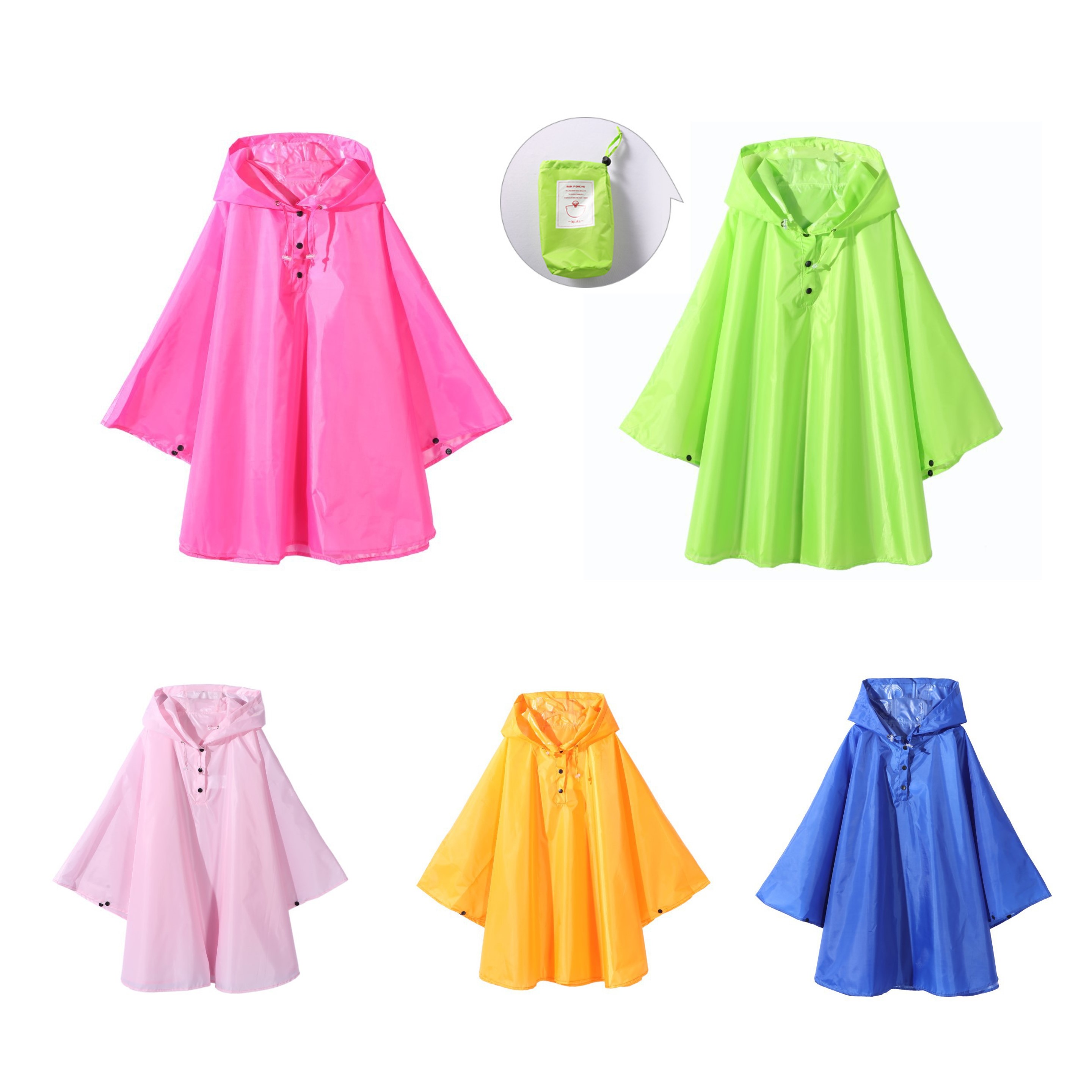 Lightweight Rain Poncho for Kids (direct import), custom youth shirt with logo imprint 2