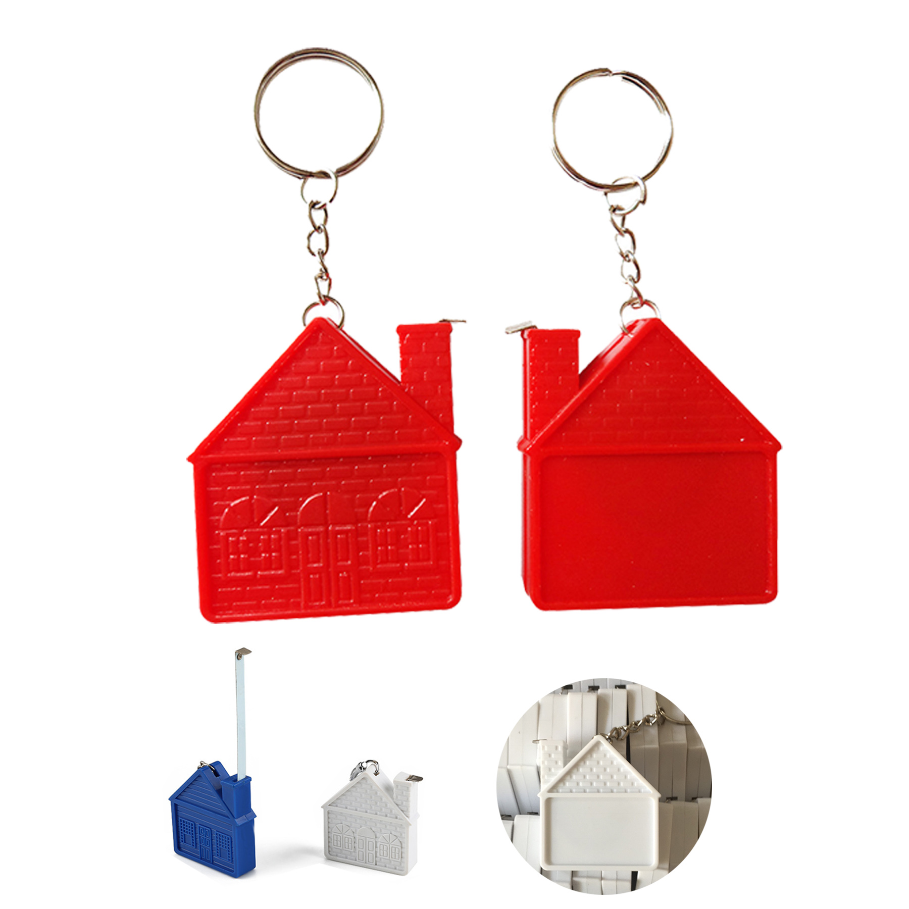 House Shape Keychain Tape Measure 1