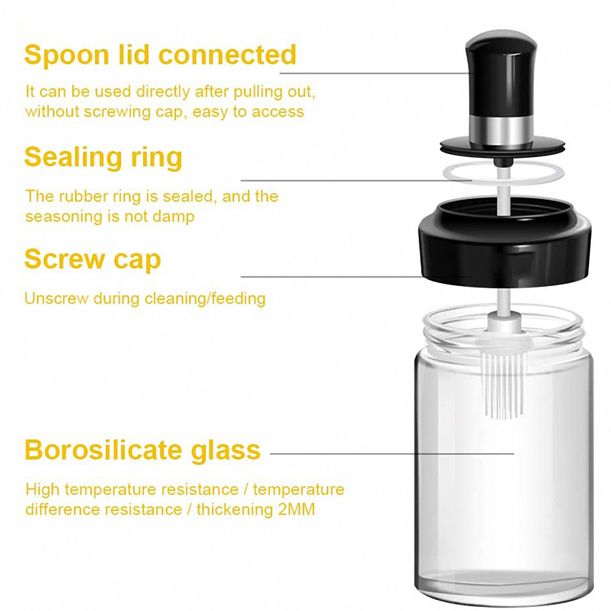 Refillable Seasoning Bottle with Spoon Cap 3