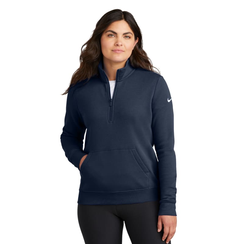 Nike Ladies Club Fleece Sleeve Swoosh 1/2-Zip 8