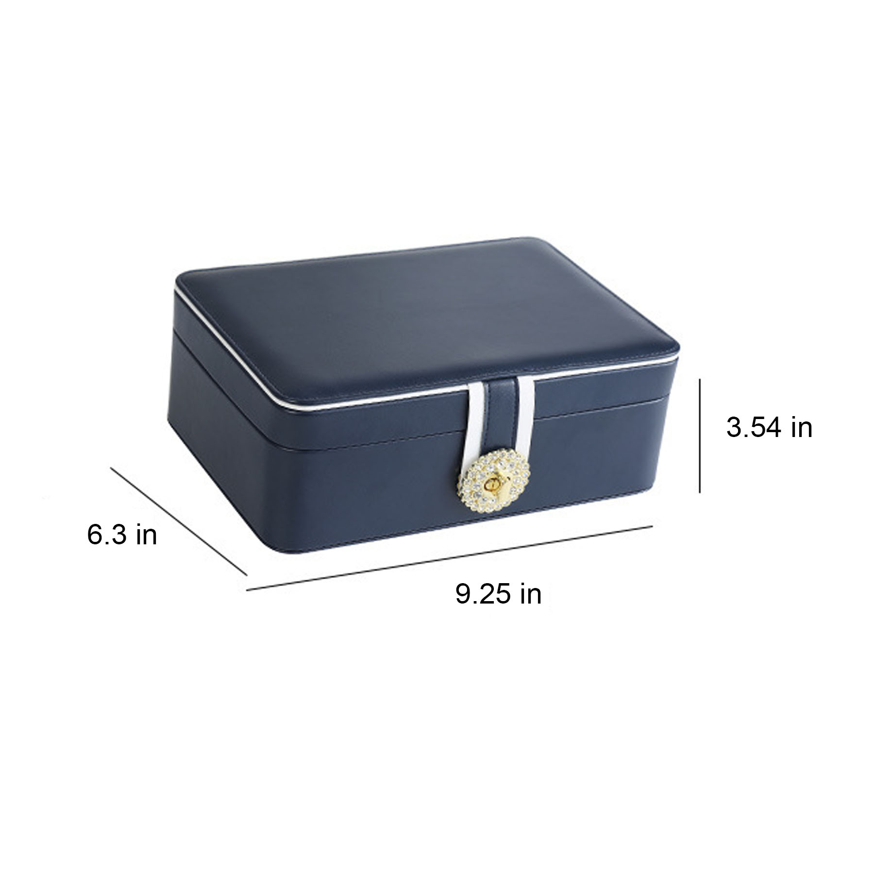 Double-Layer PU Large Capacity Jewelry Box 9