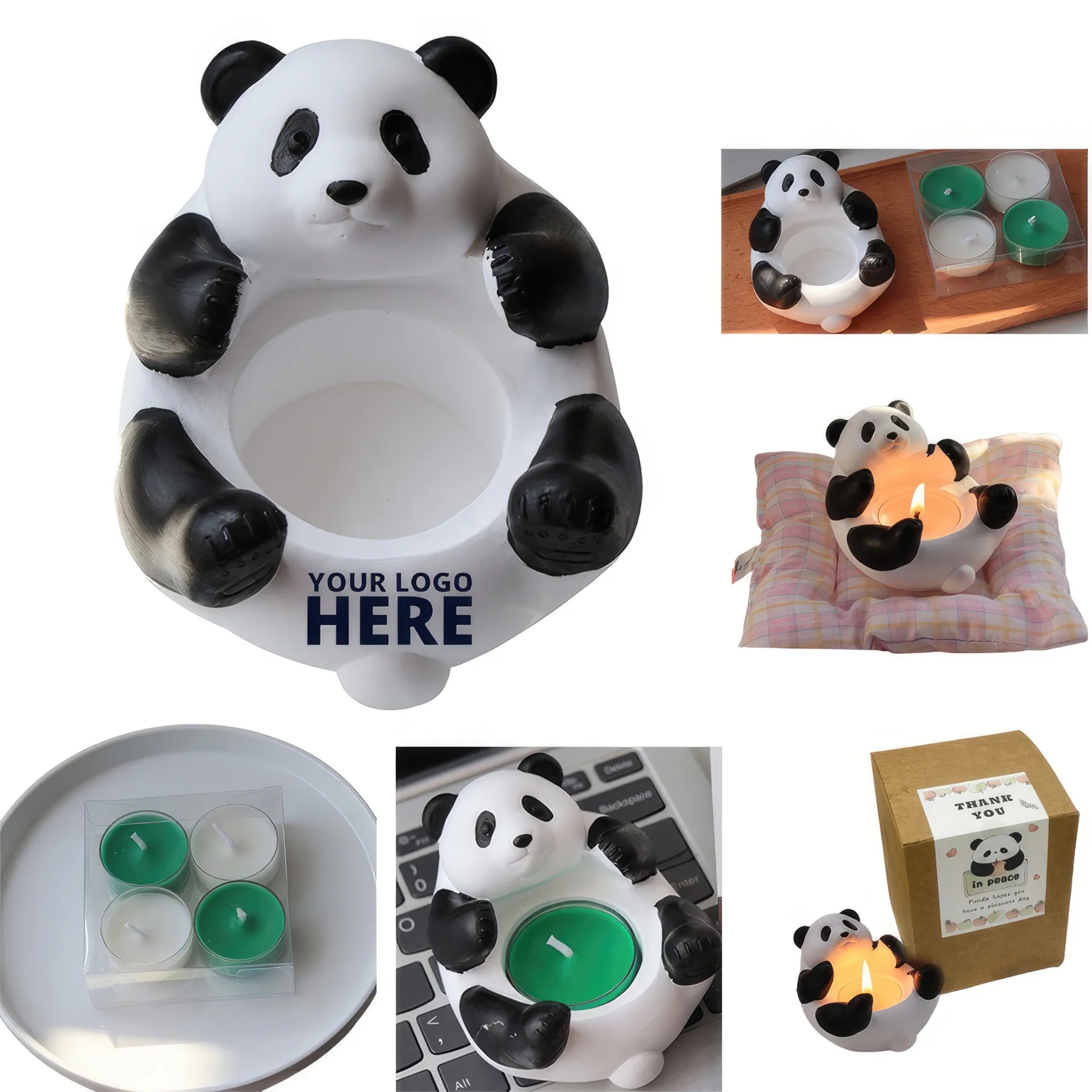 Adorable Panda Scented Candle Holder 3