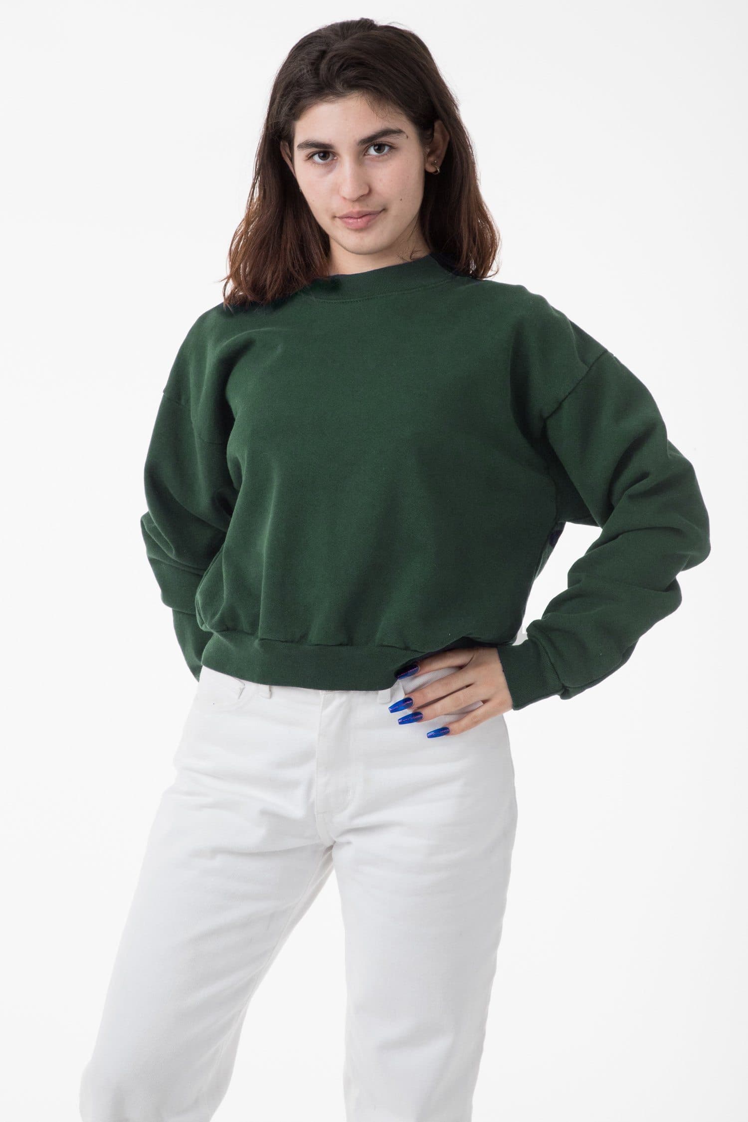 14 OZ GD HEAVY FLEECE CROPPED MOCK NECK PULLOVER 4