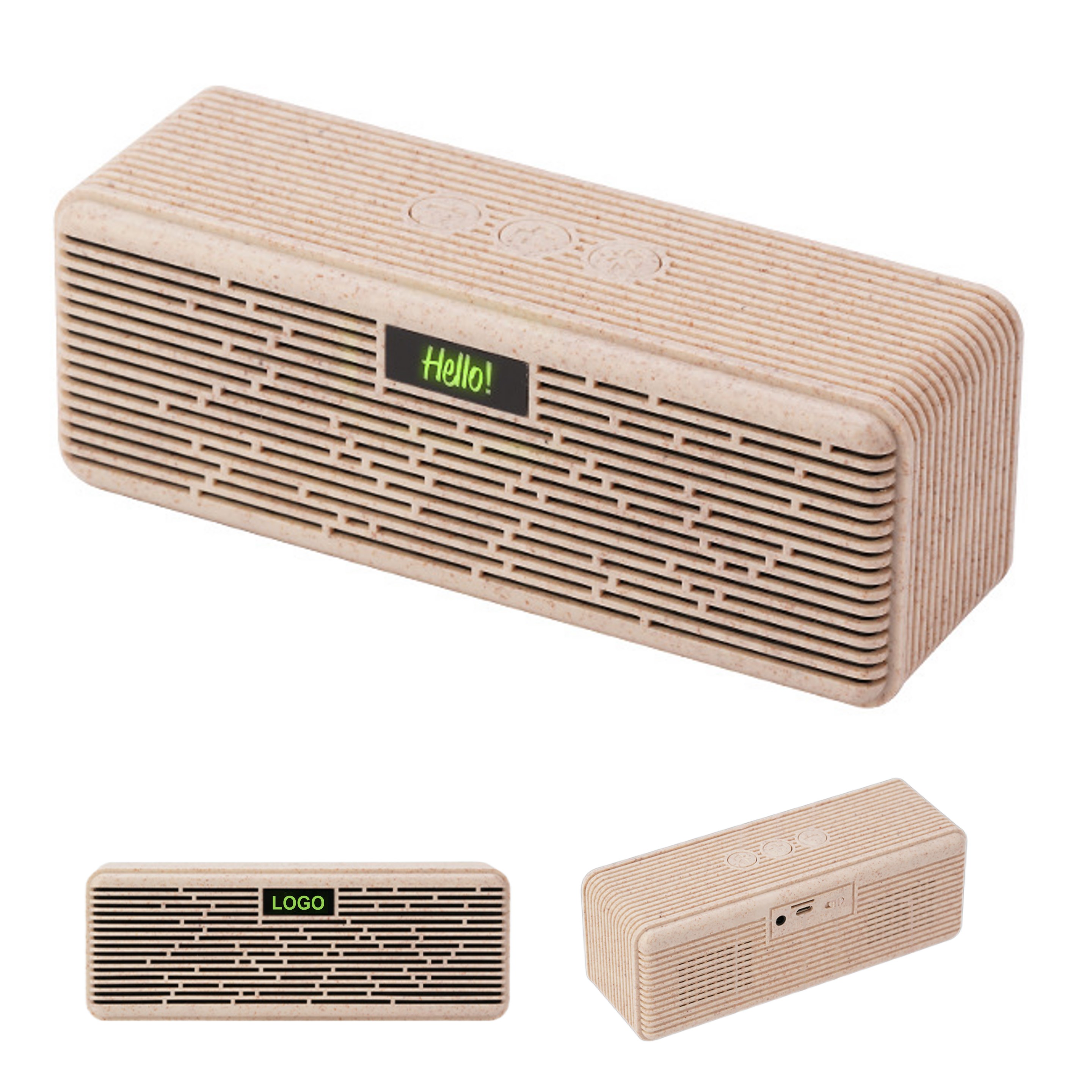 Newest Wheat Straw Bluetooth Speaker (direct import) 4