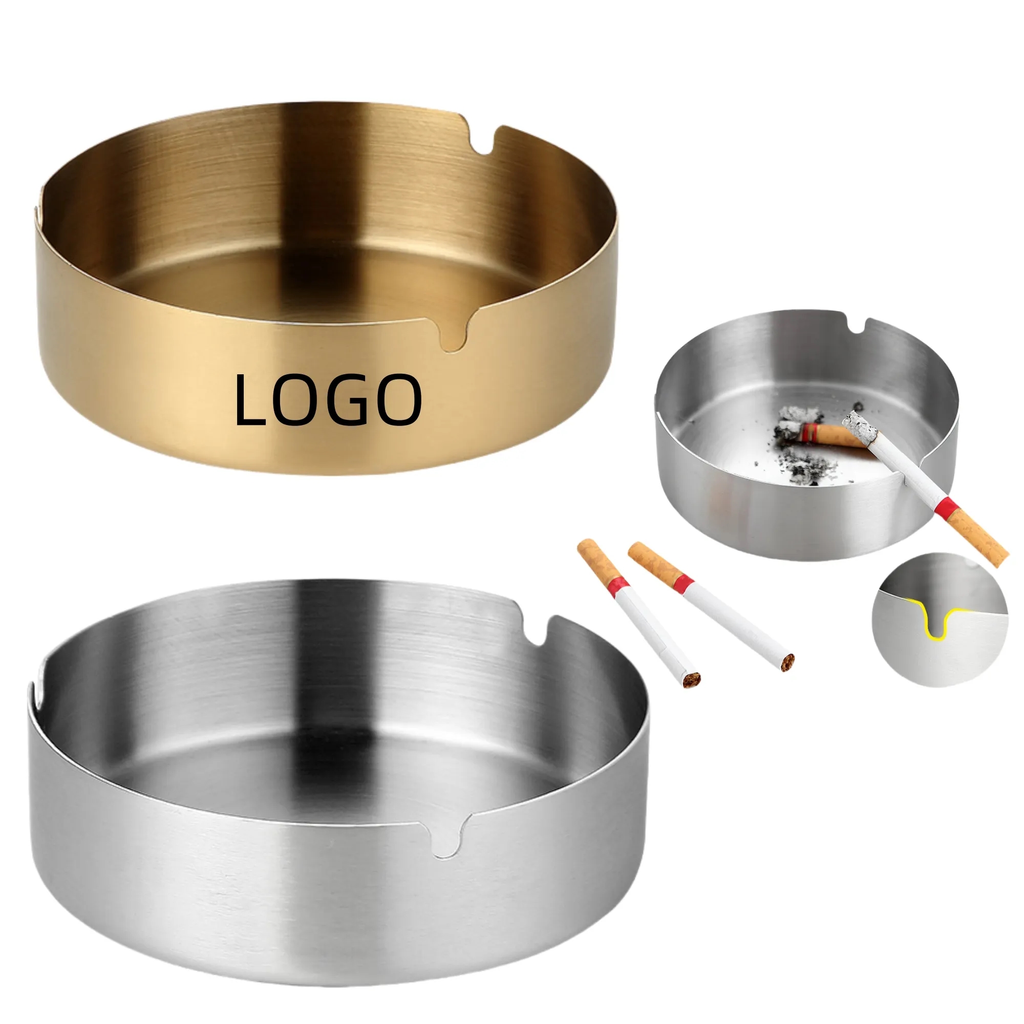 Thickened Stainless Steel Ashtray 1