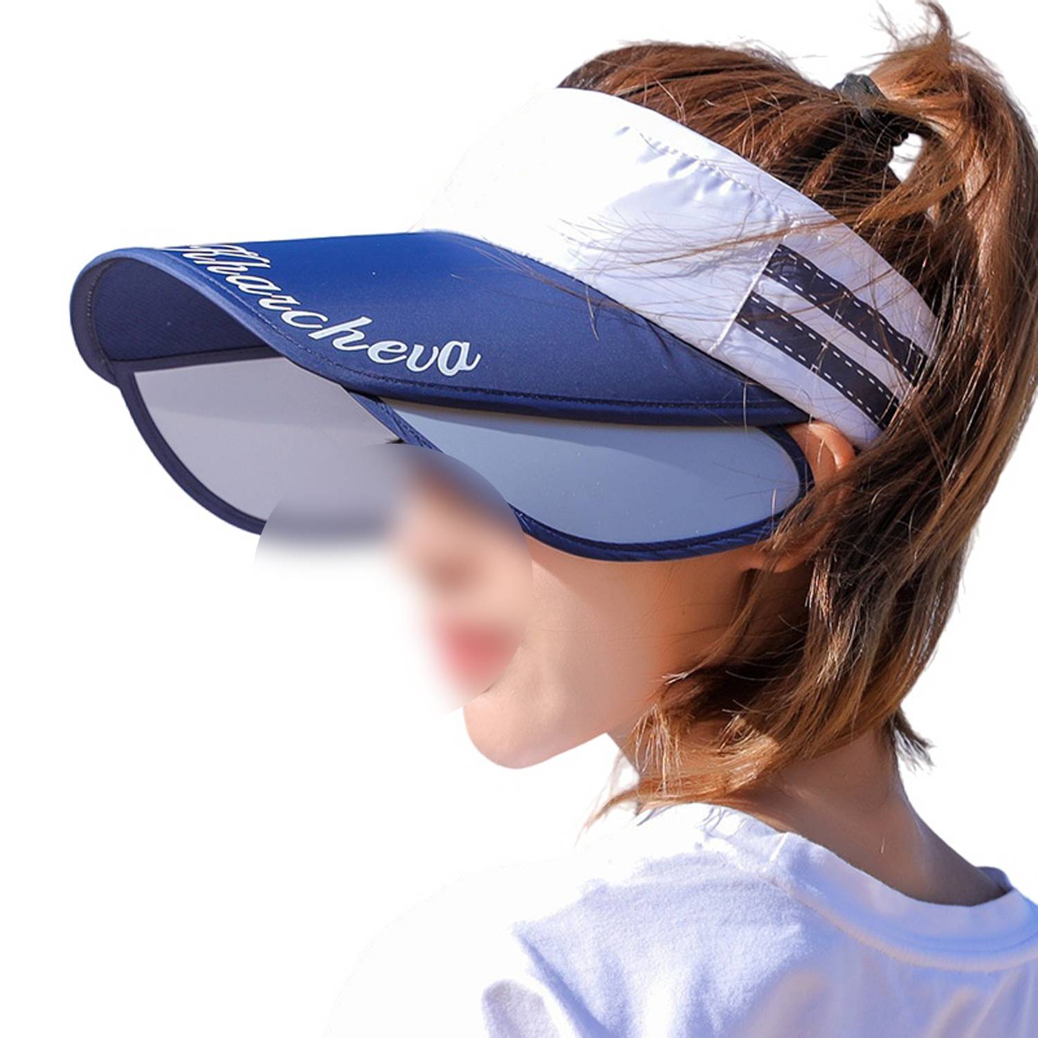 Women Retractable Wide Brim Sun Visor Hat 6