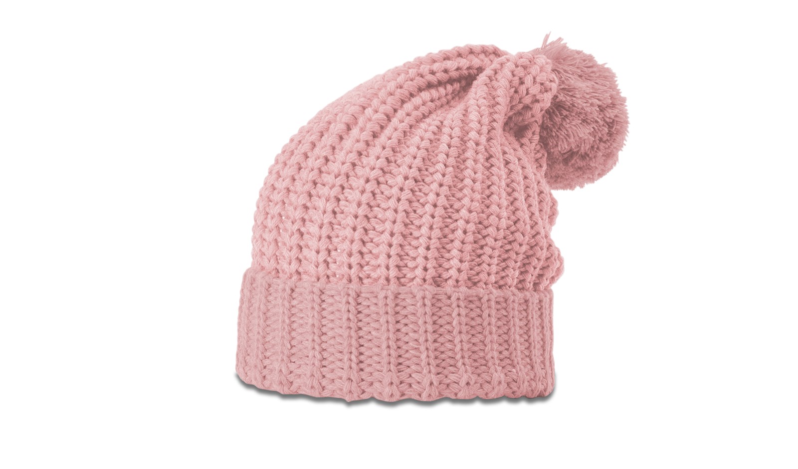  Chunk Cable Beanie with Cuff & Pom 8