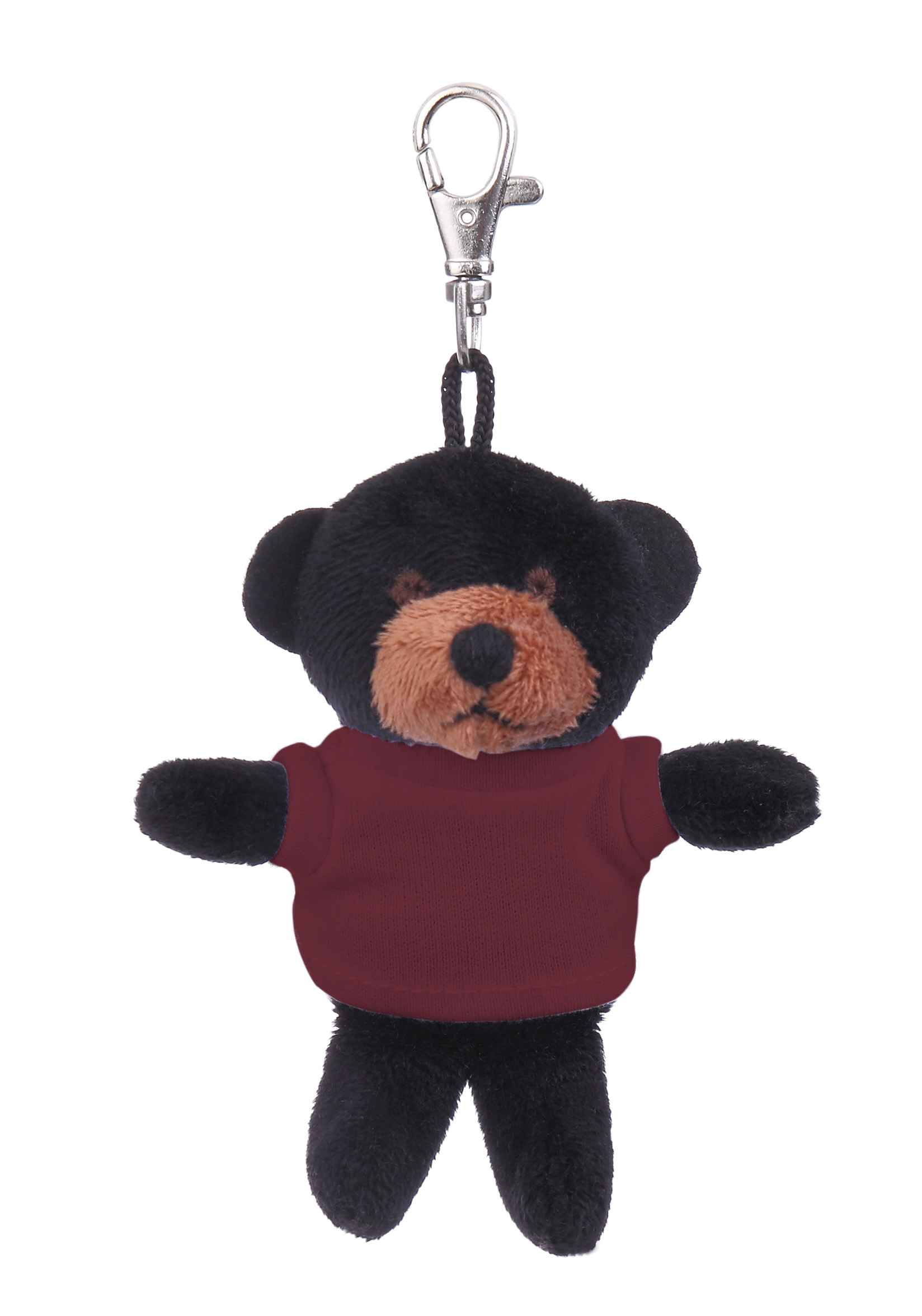 Soft Plush Black Bear Keychain with Tee 4
