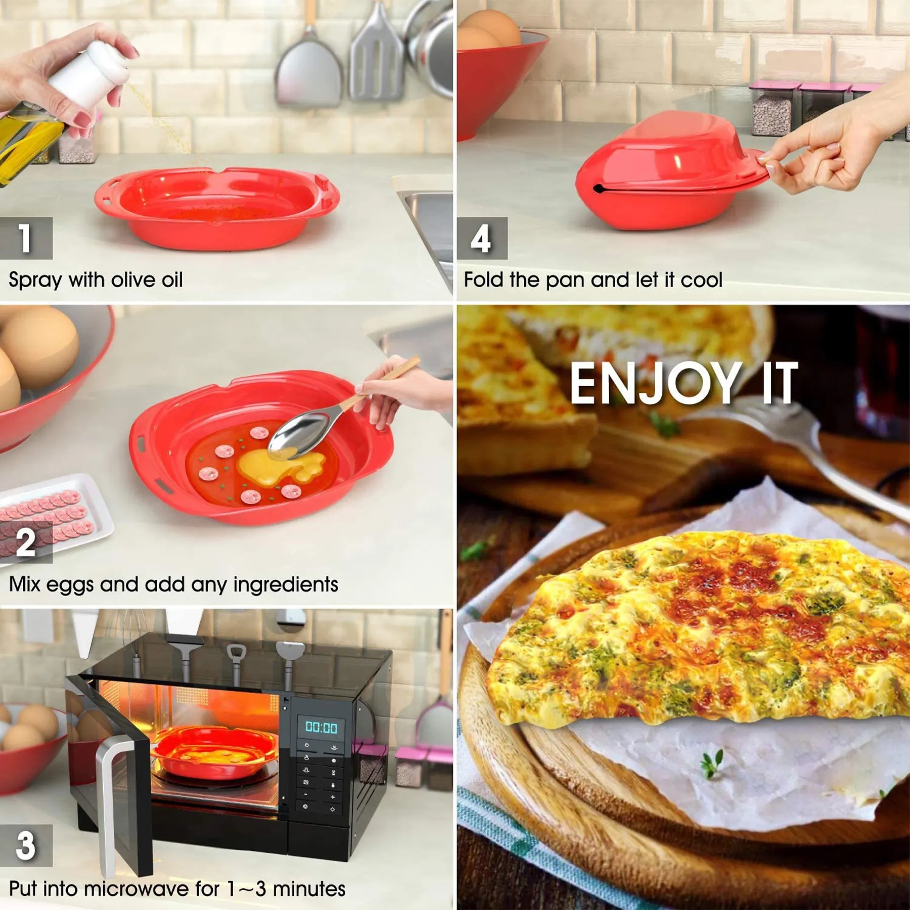 Silicone Omelet Baking Tray 5