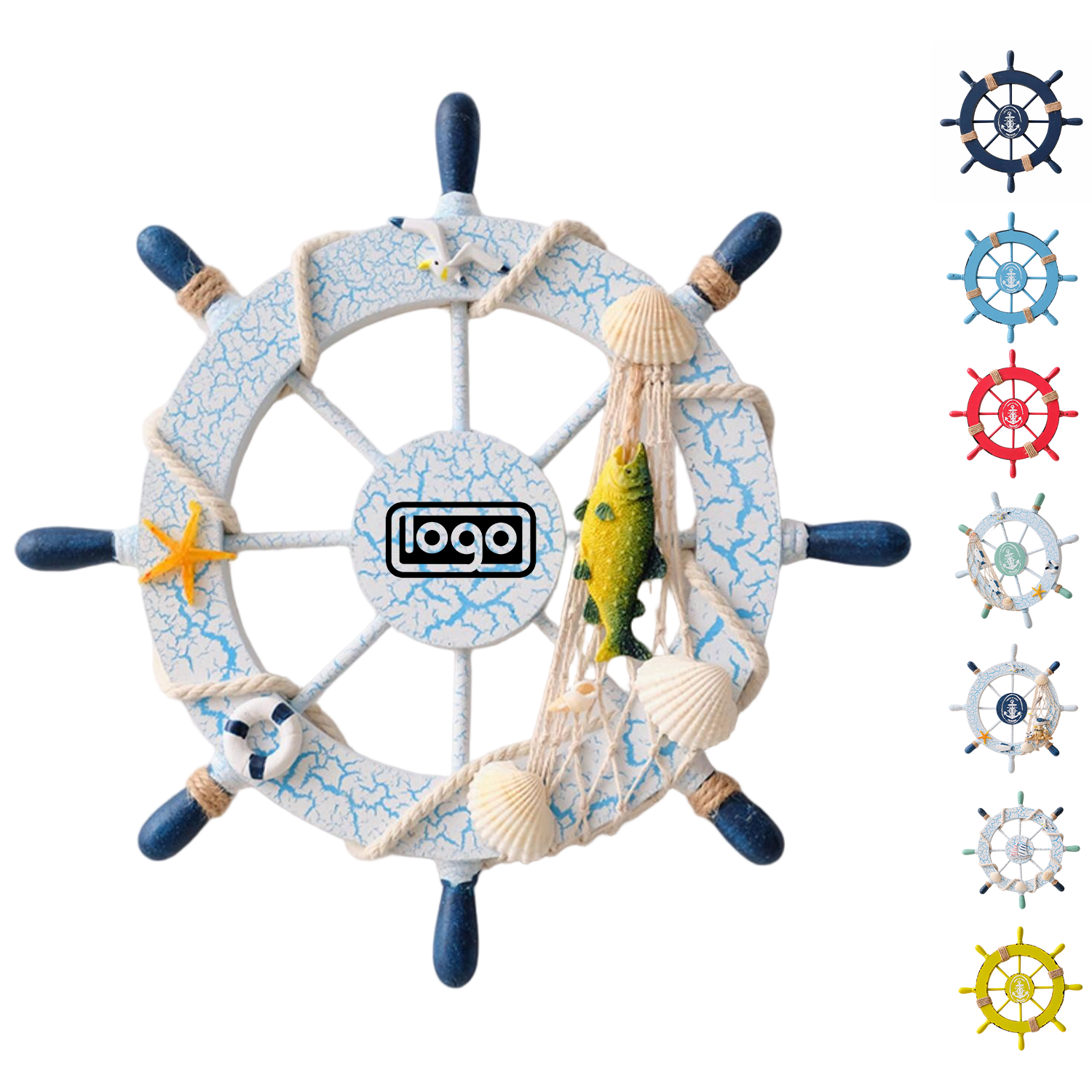 Wooden Nautical Ship Wheel Wall Decoration 10