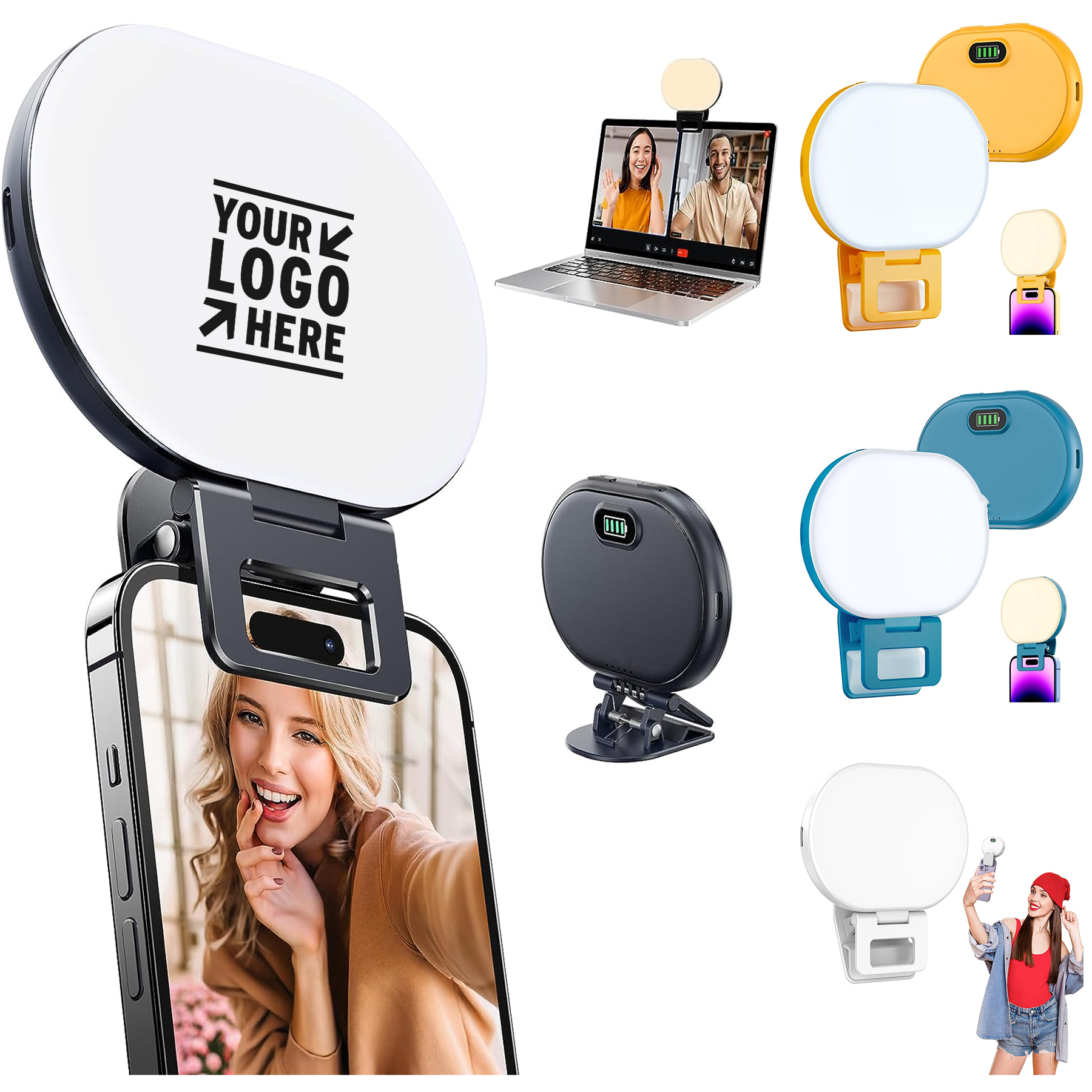 3 Lighting Mode 10 Brightness Level Rechargeable Portable Selfie Phone Ring Light 2
