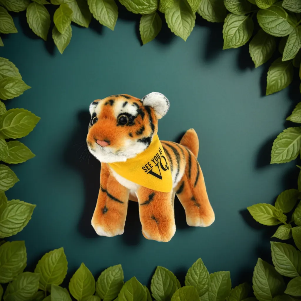 8" Jungle Animals Standing Brown Tiger 9
