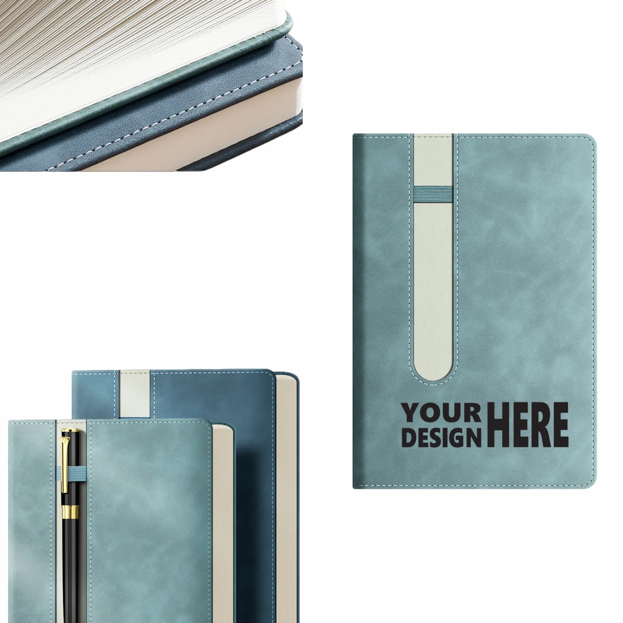 Skin-Feel Business Minimalist A5 Leather Notebook 2