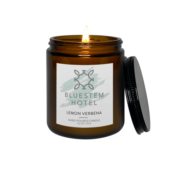 8 oz Amber Candle with Lid