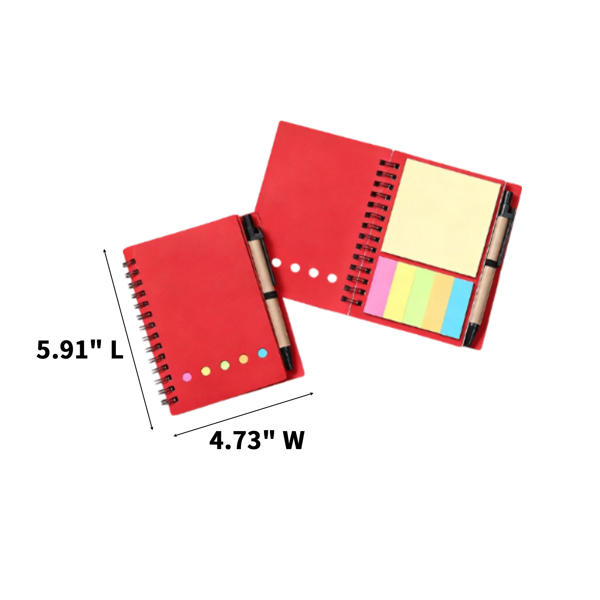 Spiral Note Pad With Sticky Notes Plus Pen 4