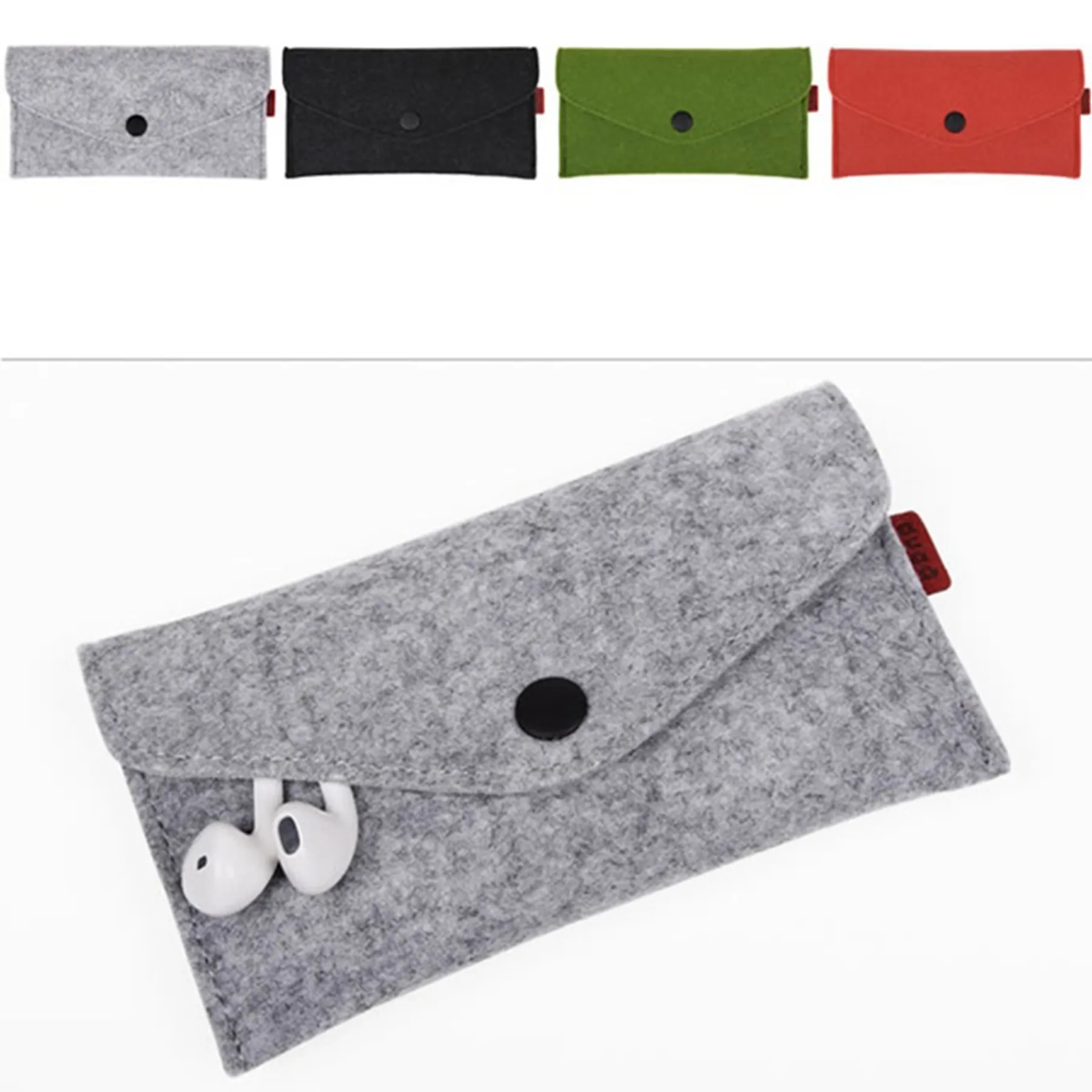 Non Woven Felt Pencil Case With Button 5