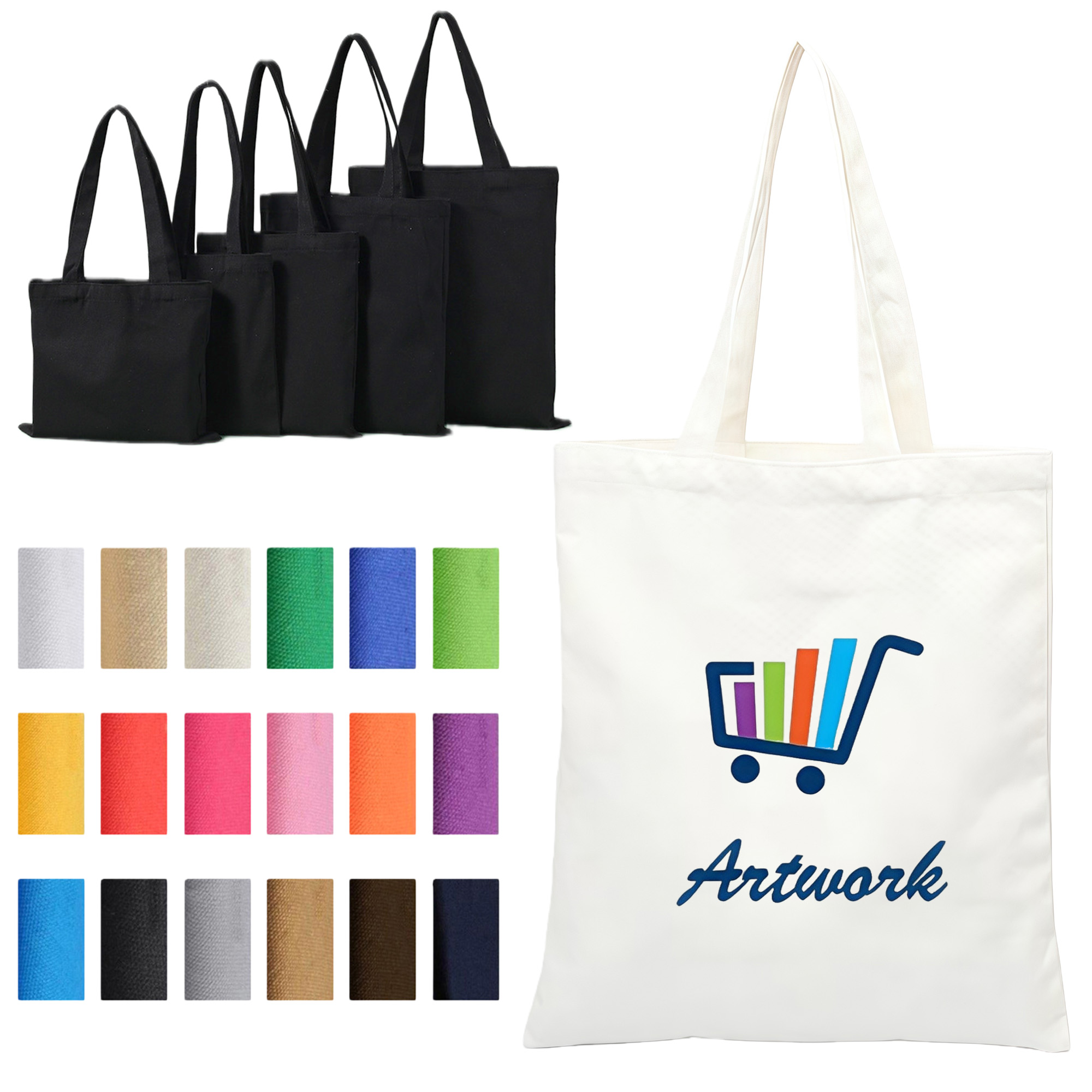 Holiday Travel Canvas Tote Bag, custom tote bag with logo imprint 2