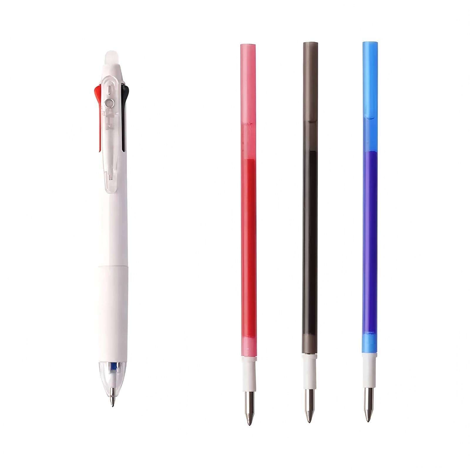 Retractable 3-Color Erasable Gel Pen W/ 0.5mm Fine Tip 3