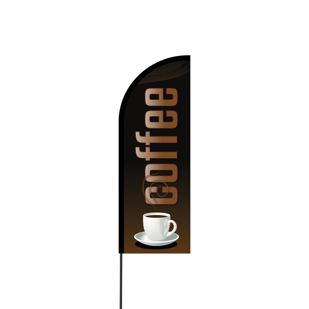 Coffee Flag Kit 11' Feet Feather Flag Sign Outdoor Banner 2