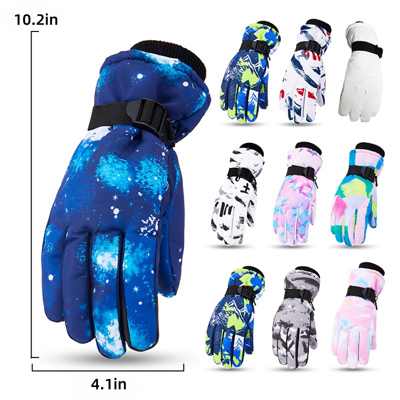 Women's Winter Ski Gloves, Fleece-Lined and Cold-Resistant 1
