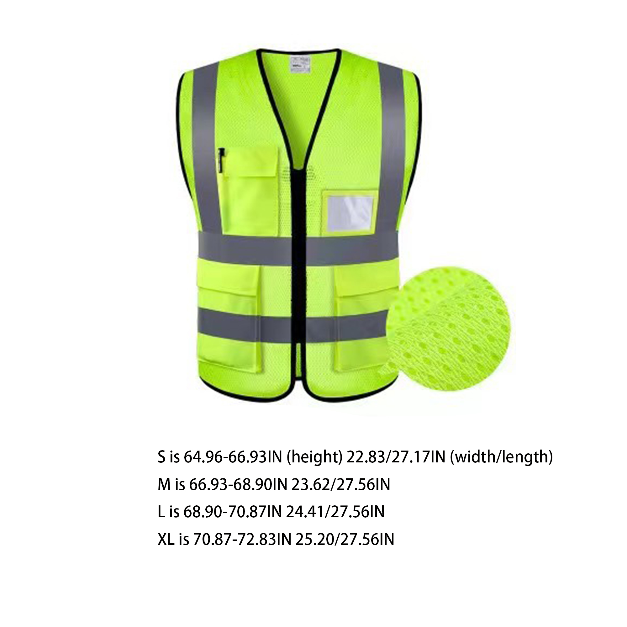 Other Organic Material Custom Reflective Vest with Pockets 1