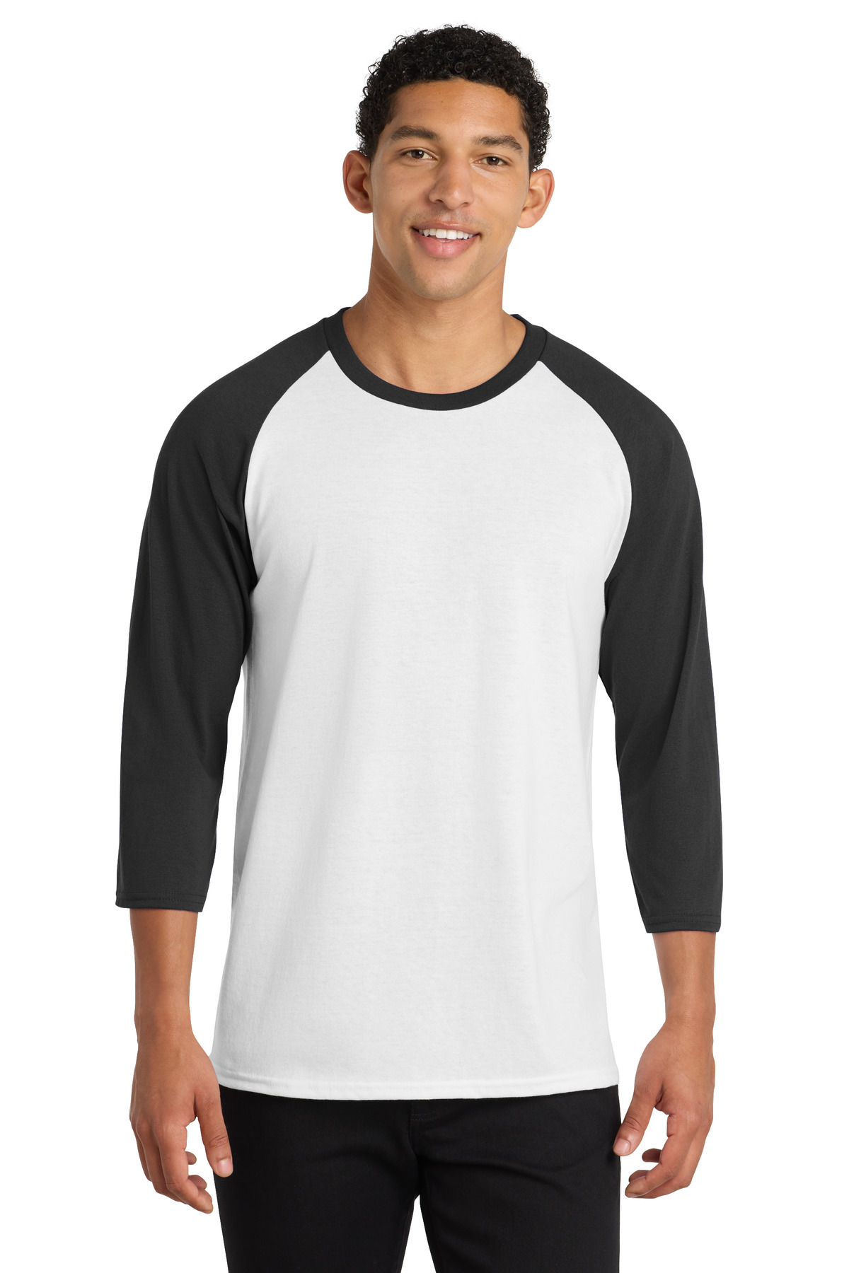 Port & Co Core Blend 3/4-Sleeve Raglan Tee. PC55RS 33