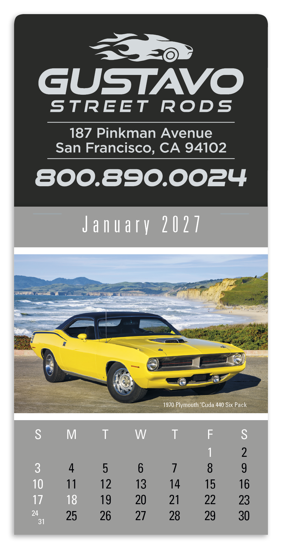 Triumph® Calendars Press-N-Stick Cruisin' Cars Calendar 36