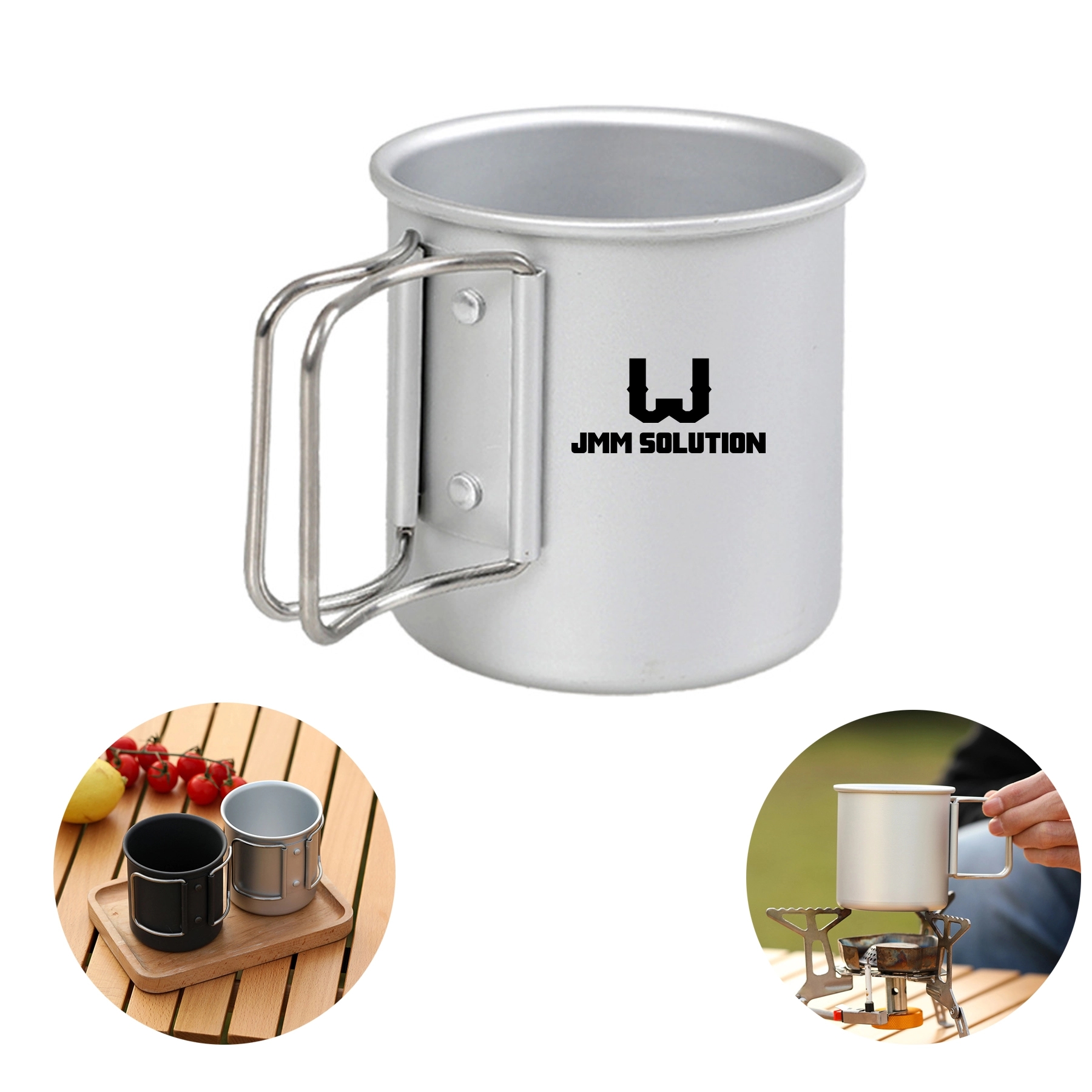 10 Oz Lightweight Cup & Food Canister With Foldable Handles 1