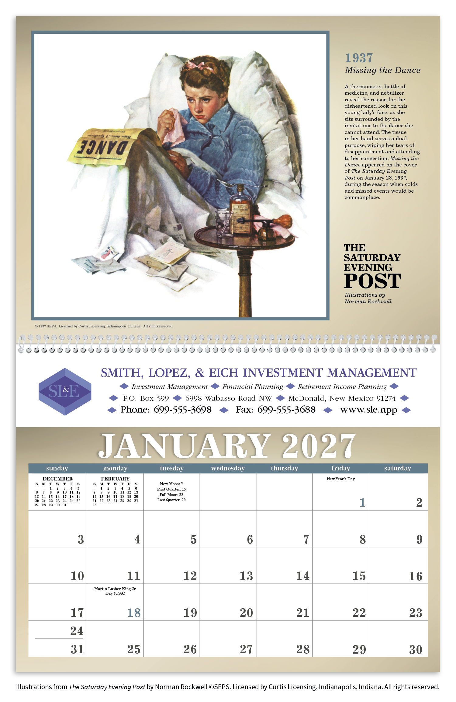 Triumph® Calendars The Saturday Evening Post Illustrations by Norman Rockwell Calendar 59