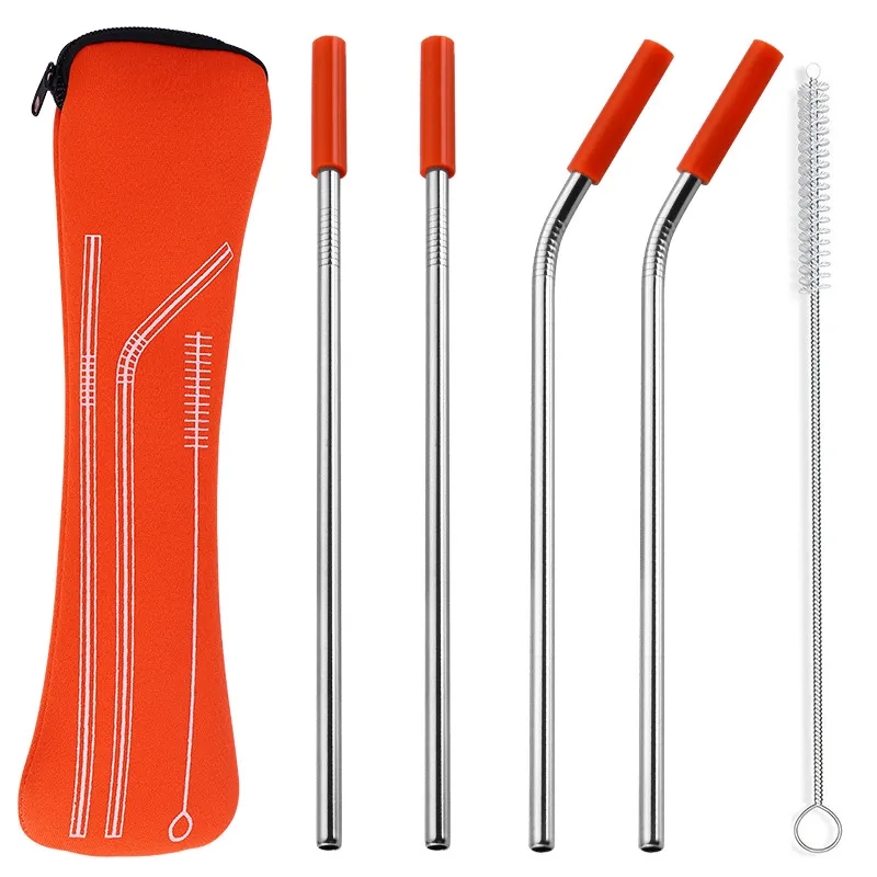 Stainless Steel Straws,Reusable With Cleaning Brush 4