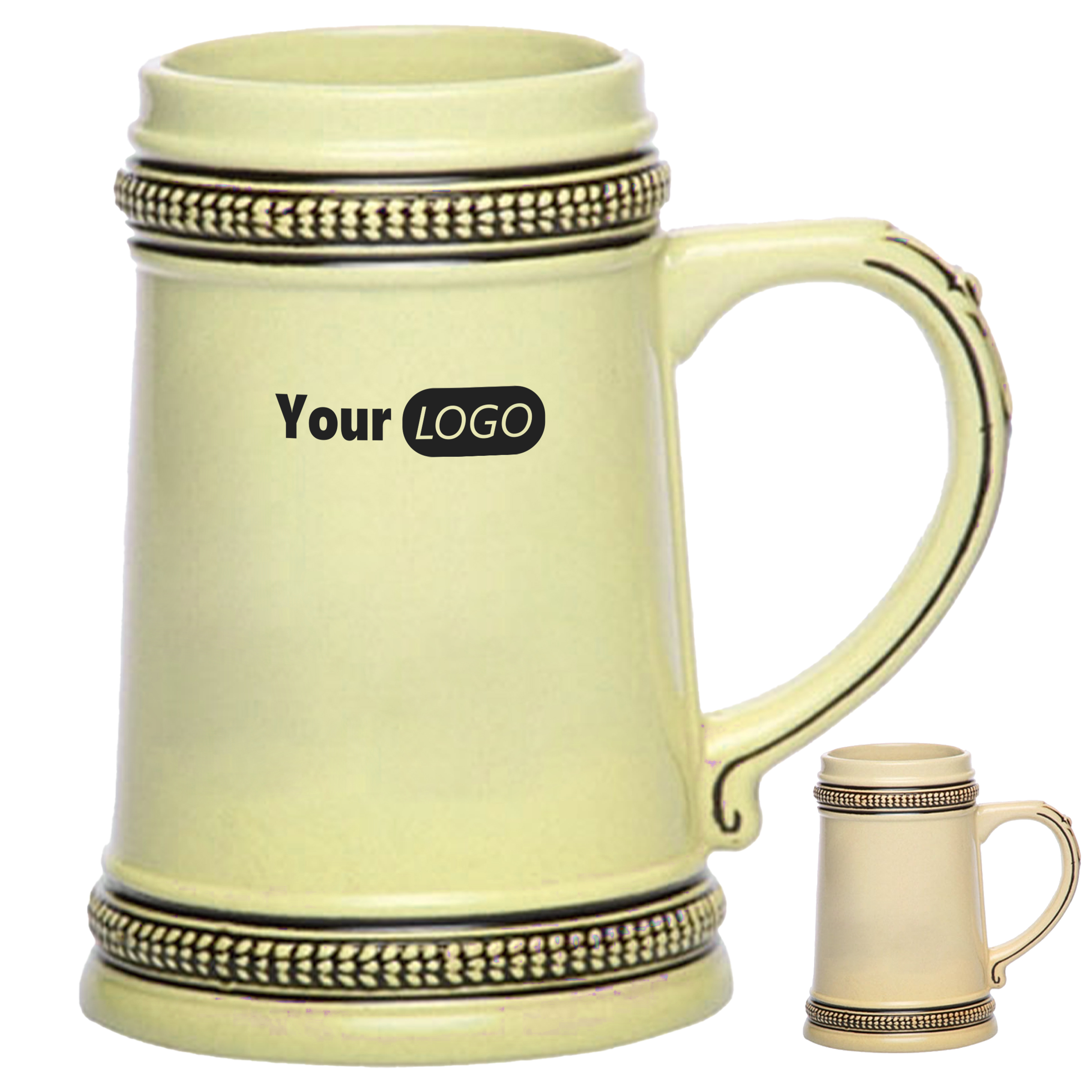 Ceramic Custom Blue Ceramic Stein 3