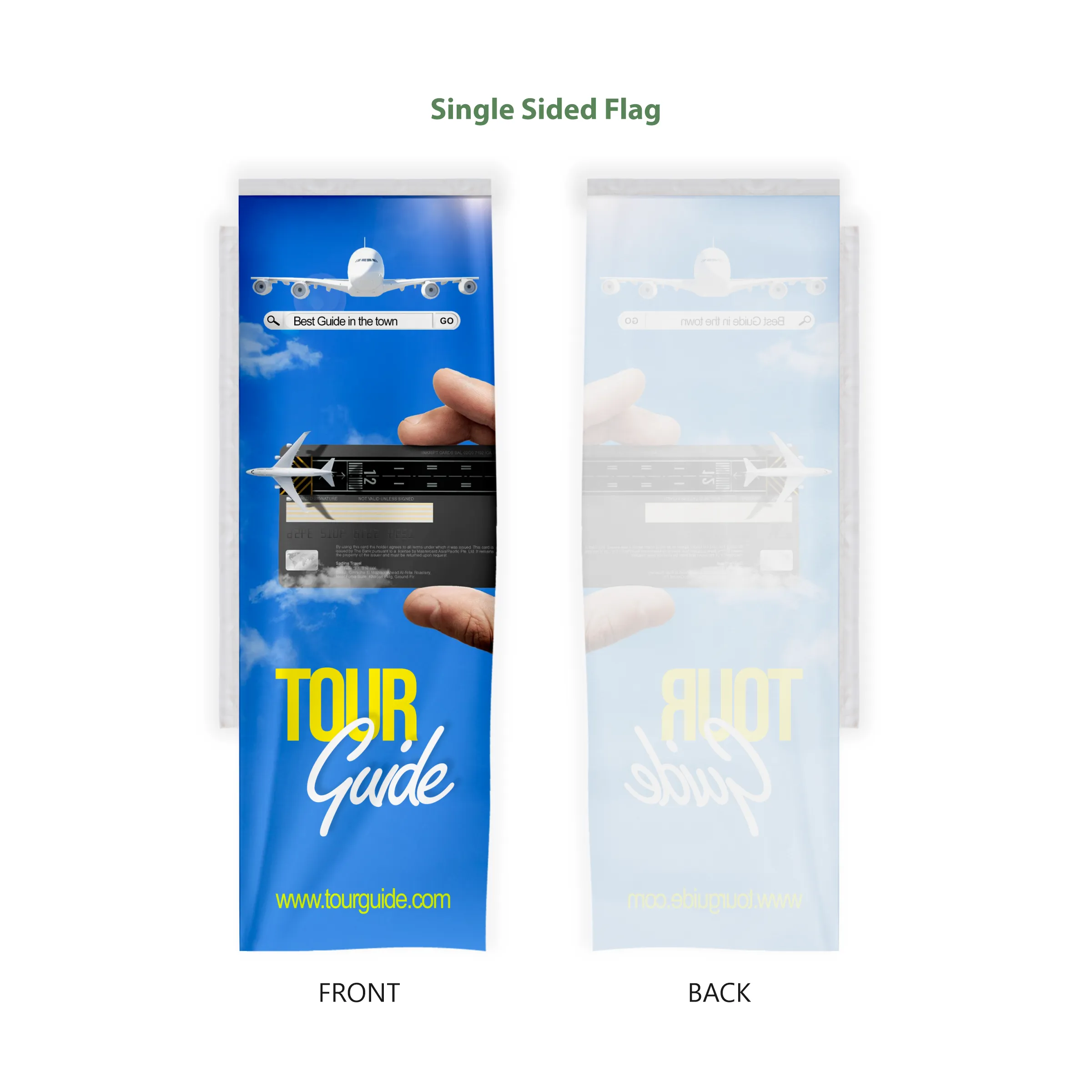 Backpack Flag - Custom Rectangle Single Sided Flag (16"x48") 2