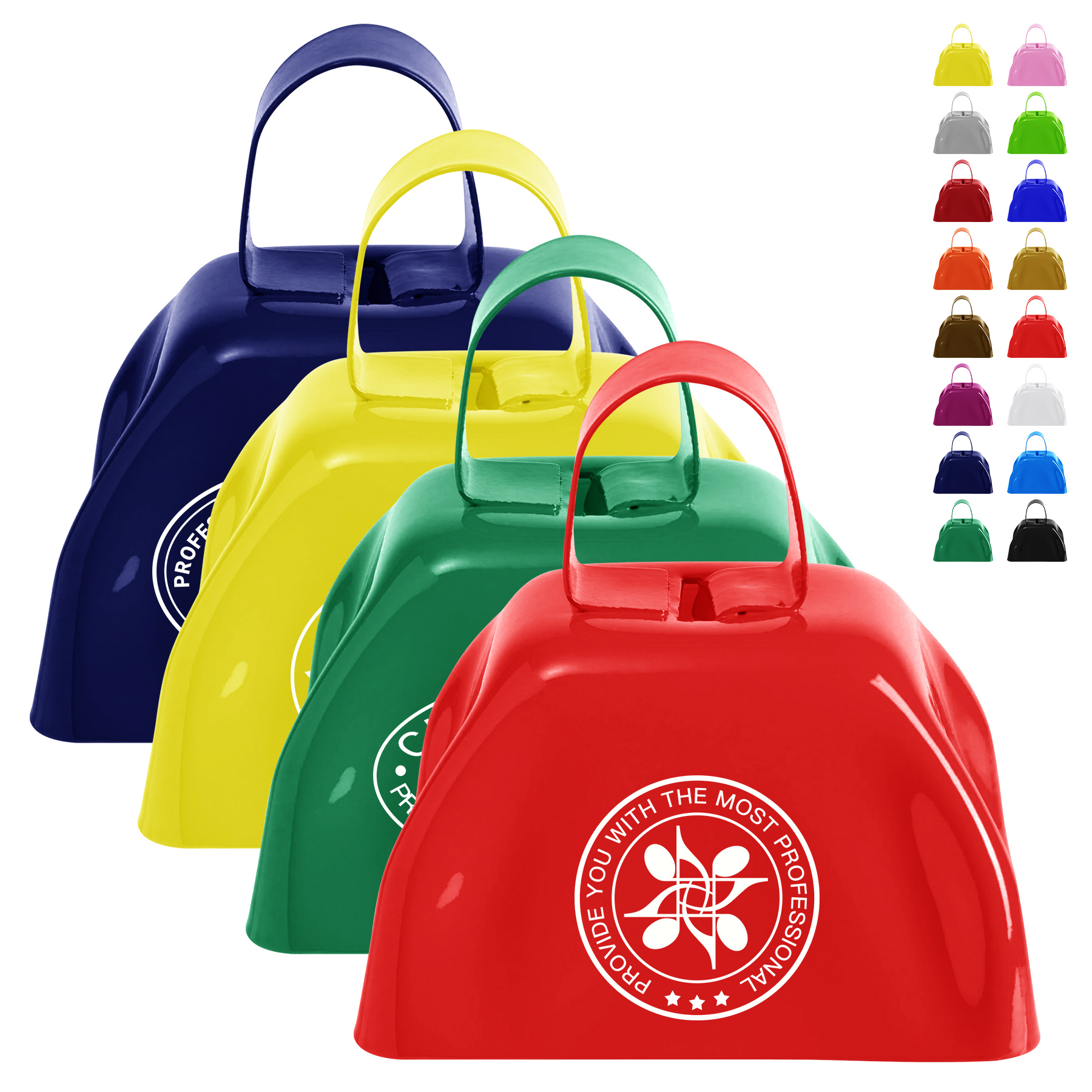 Square Handle Party Decoration Metal Cowbell 2