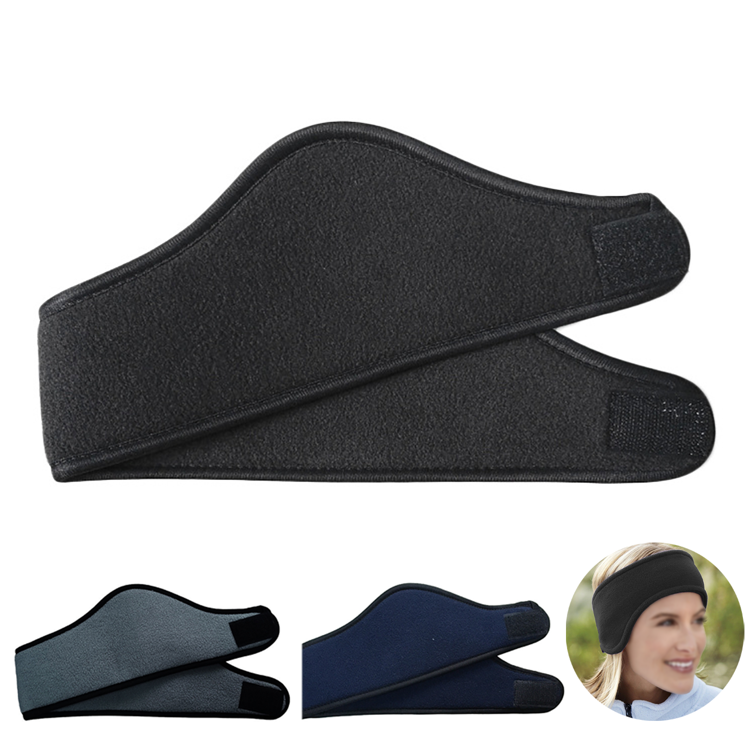 Double Layer Ear Warmer Fleece Headband 5