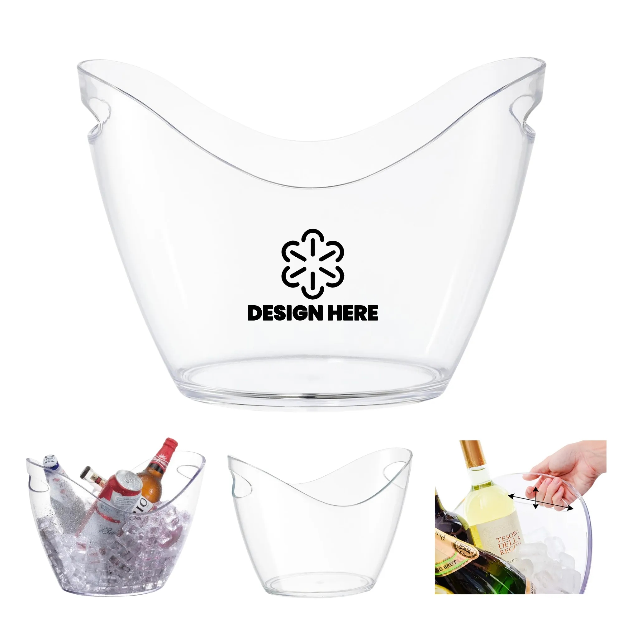 4L Clear Acrylic Ice Bucket 2