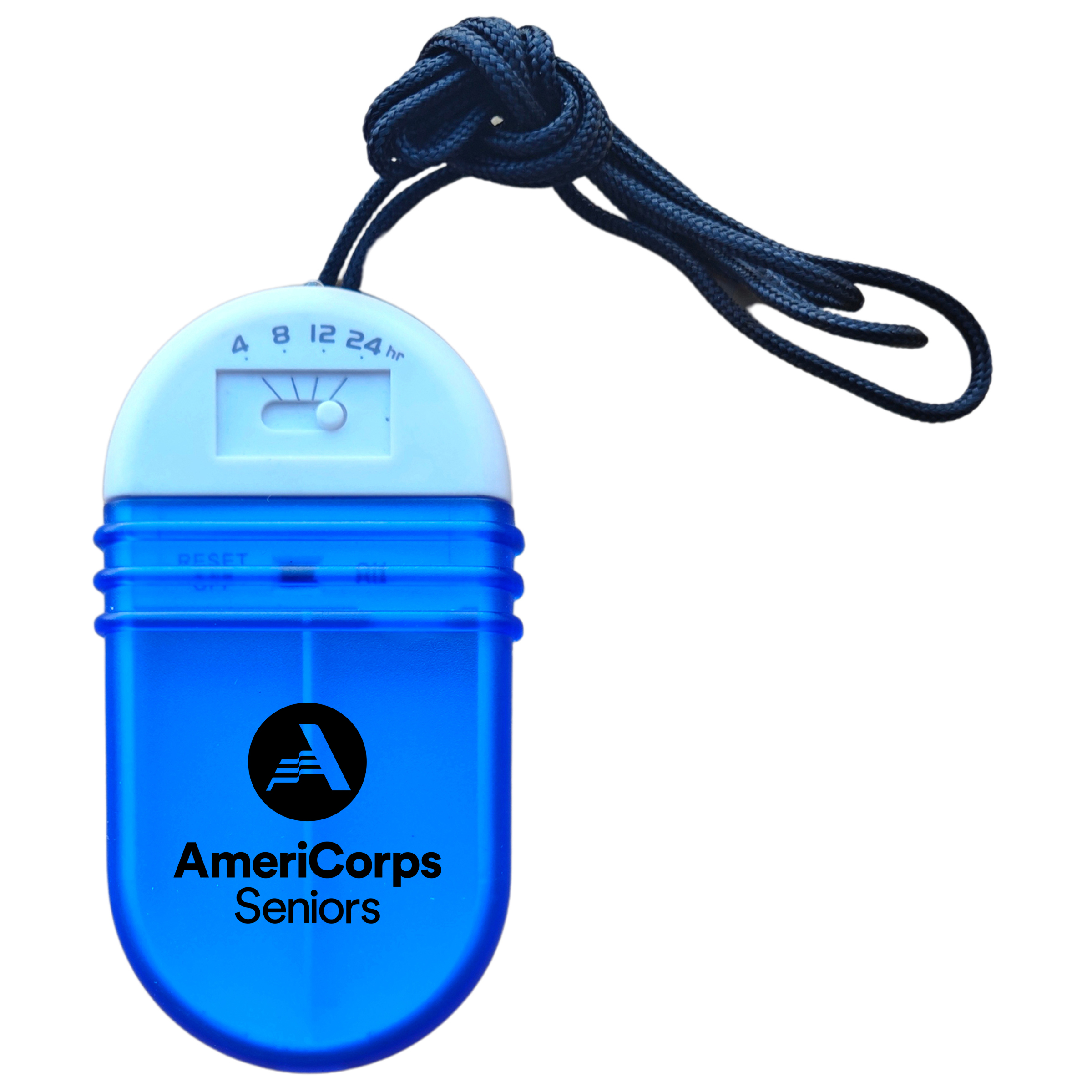 Pre-Set Alarm Pill Box with Neck String 1