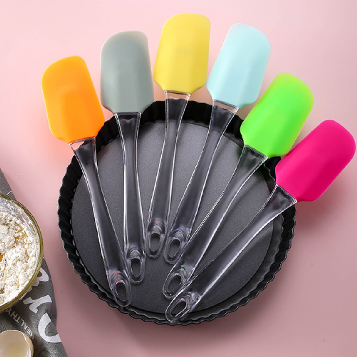 Silicone Spatula with Clear Handle for Kitchen Use 8