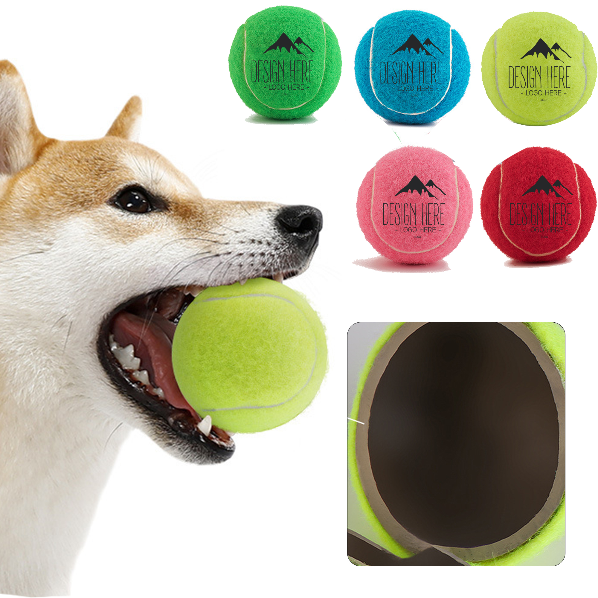 MOQ 50 Training Tennis Balls Pet Toy 4