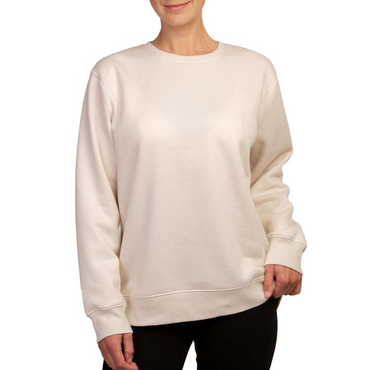 Women's Fleece Crewneck Sweatshirts Oat XL 2