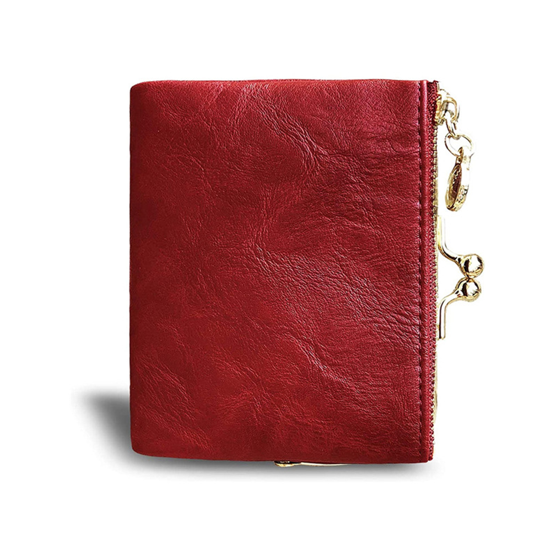 genuine leather Ladies Coin Purse With Zipper and Kiss Lock 6