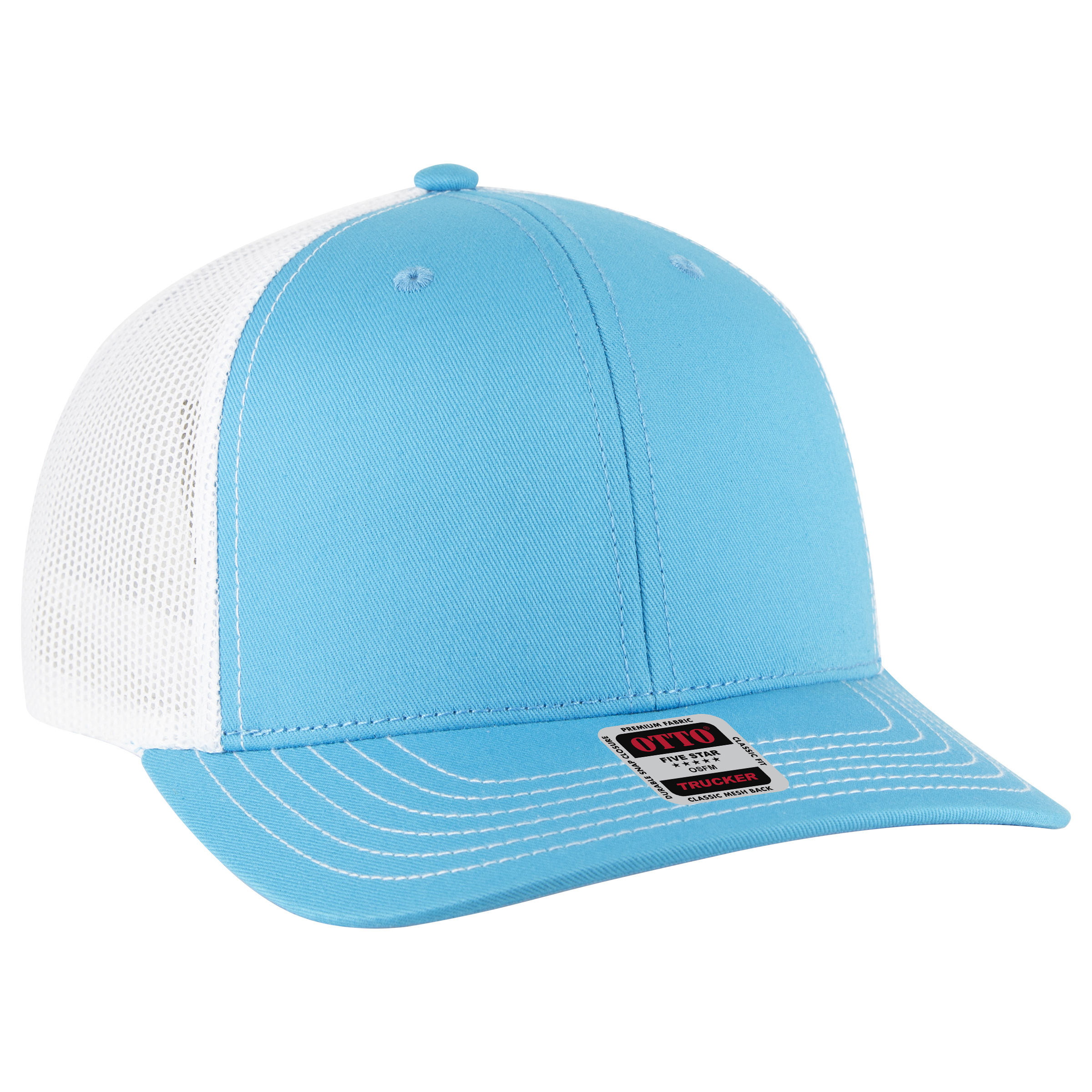 OTTO Cap 6 Panel Mid Profile Mesh Back Trucker Hat
