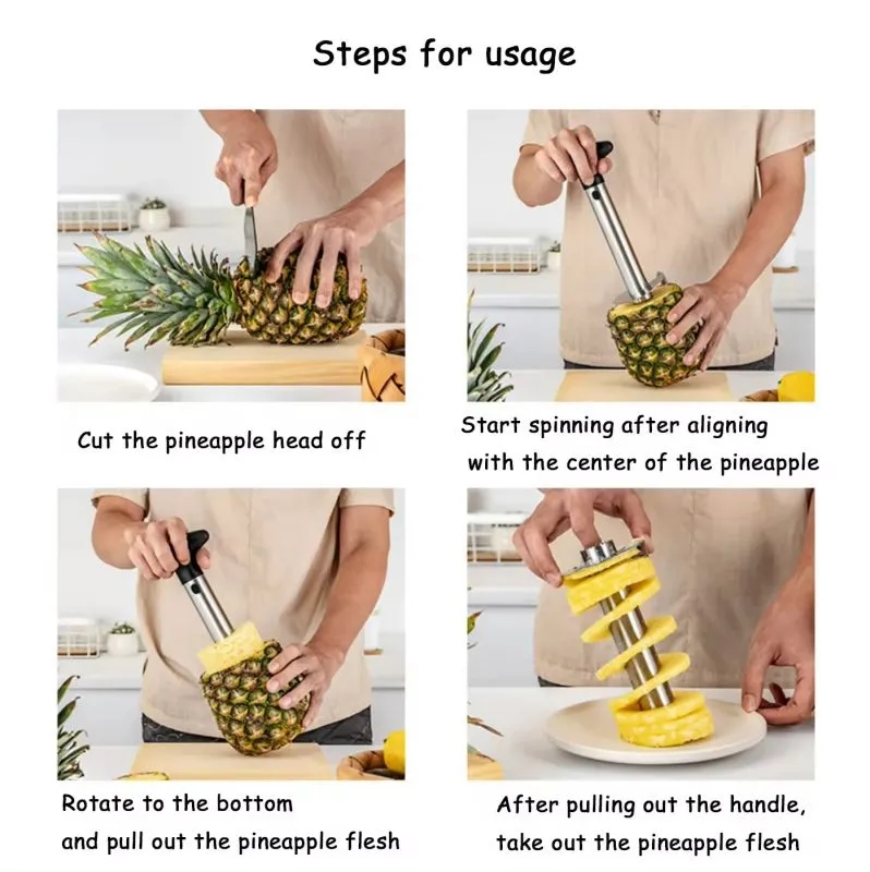 Stainless Steel Pineapple Corer And Slicer 3