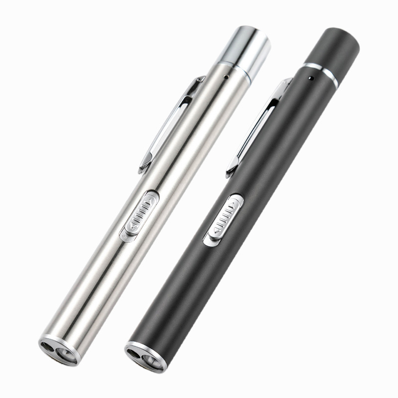 3 in1 USB Rechargeable Mini LED Torch Flashlight Penlight 2