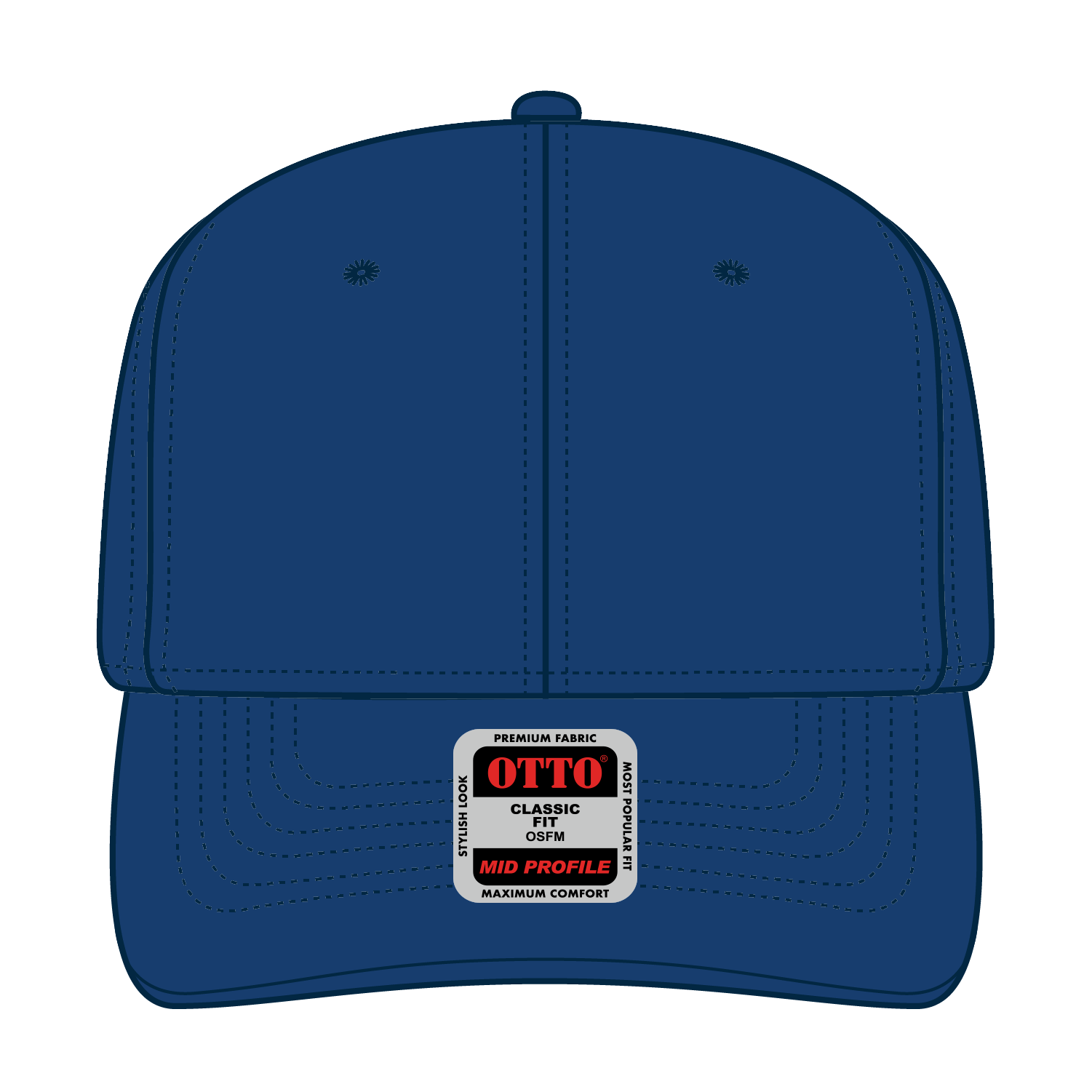 OTTO CAP® 6 Panel Mid Profile Baseball Cap 15