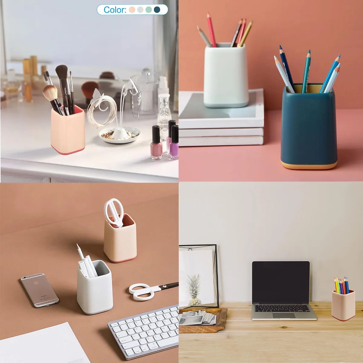 Useful Desktop Pencil Holder Makeup Brush Organizer 5
