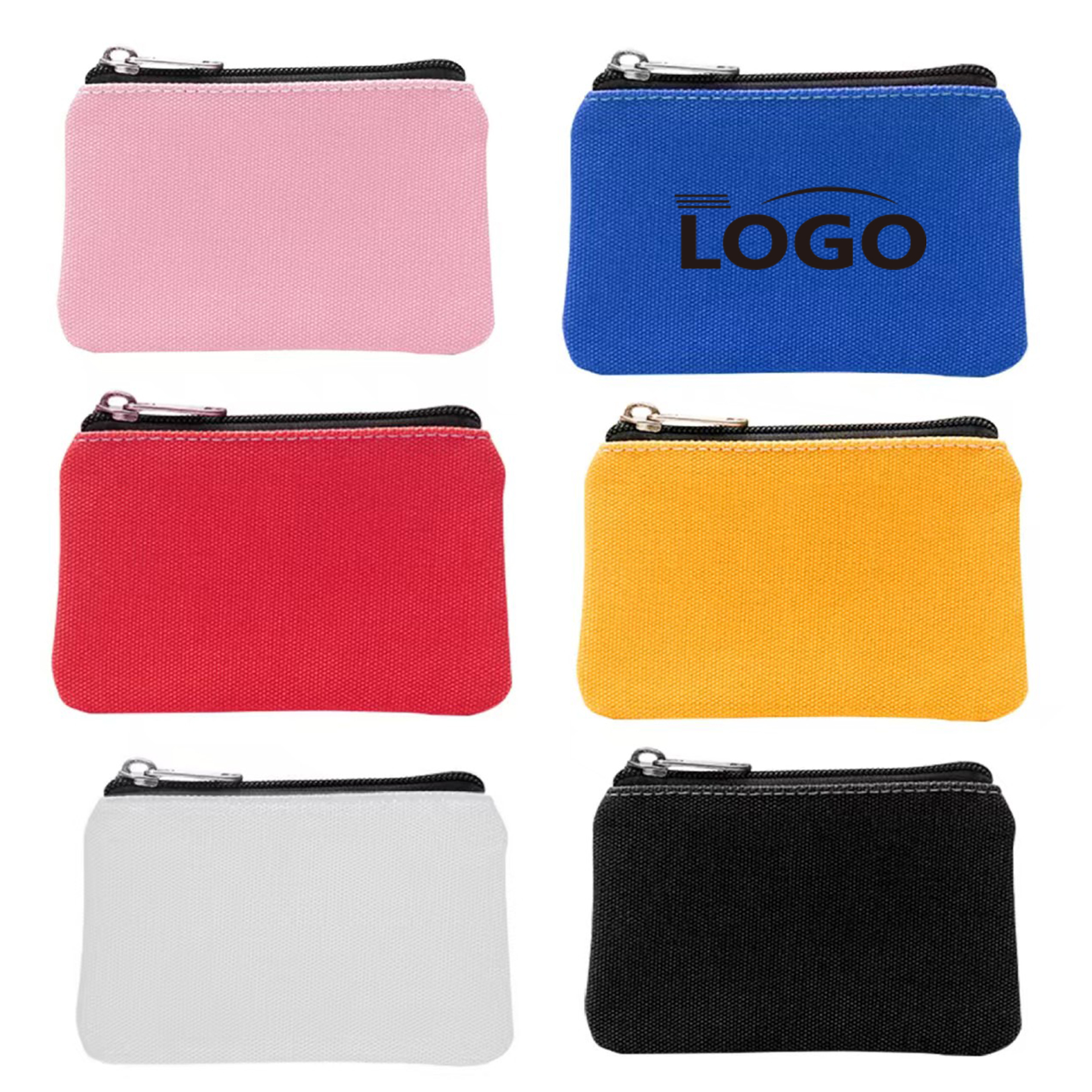 Canvas Mini Pouch Wallet Coin Purse with Zipper 4