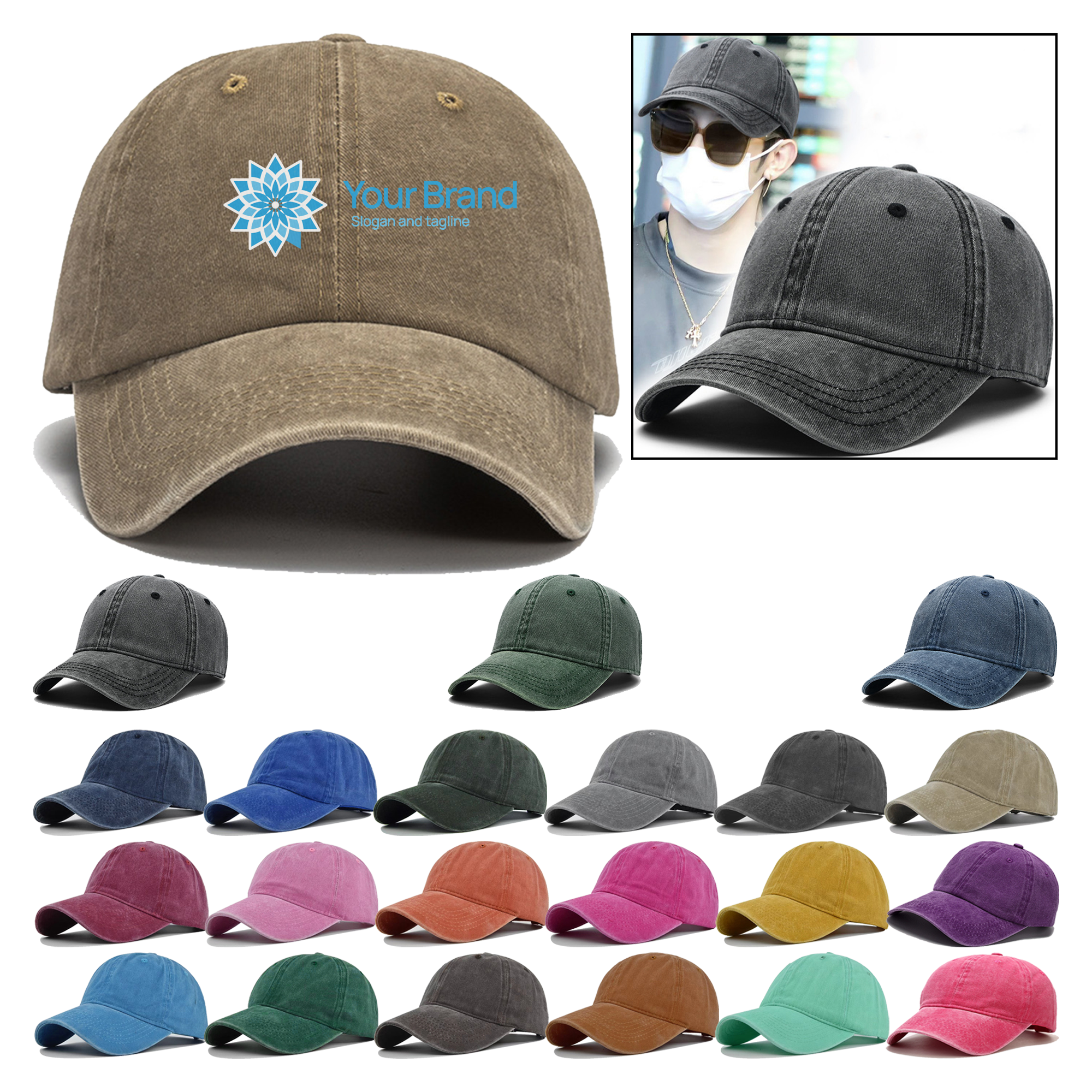 MOQ 20pcs Unisex Cotton Promotional Hat 2