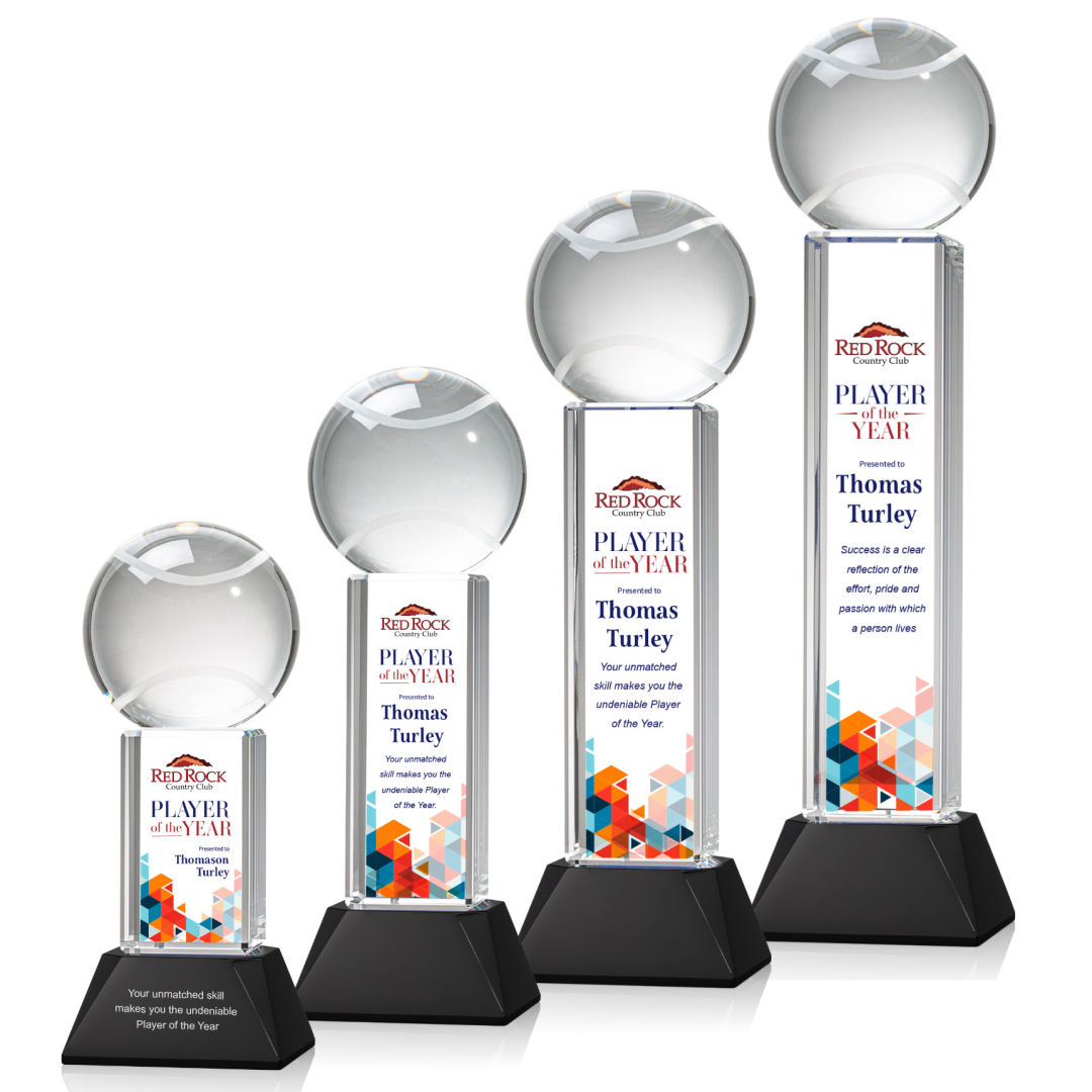 Tennis Ball VividPrint™ Award on Stowe - Black 6